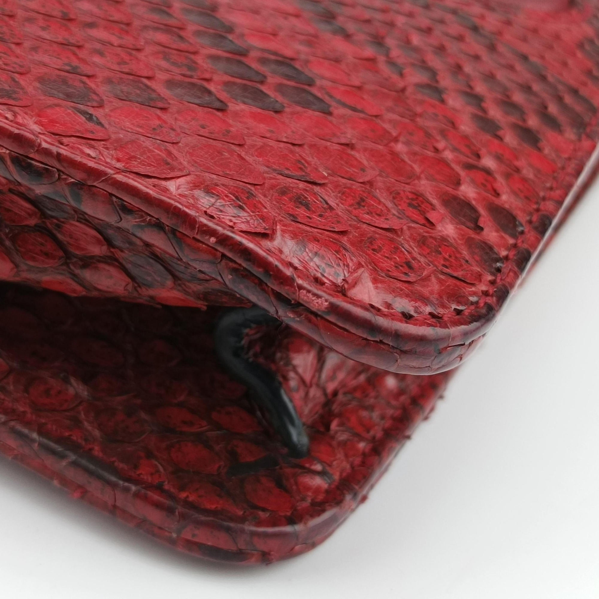 Secondhand Gucci GG Marmont Red snakeskin 488426 shoulderbag | stylenewstar