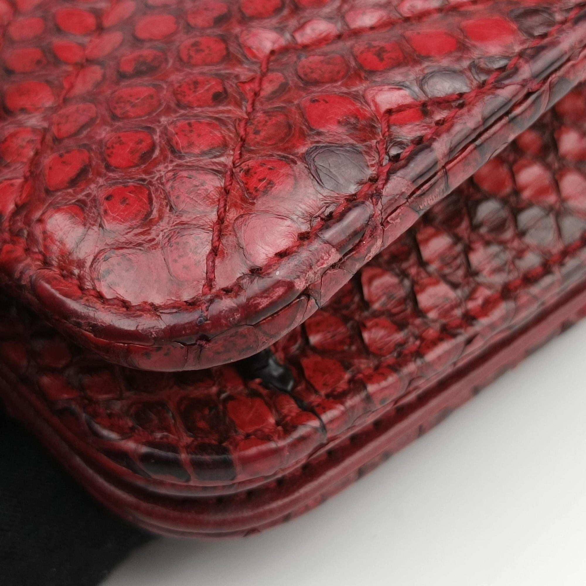 Secondhand Gucci GG Marmont Red snakeskin 488426 shoulderbag | stylenewstar