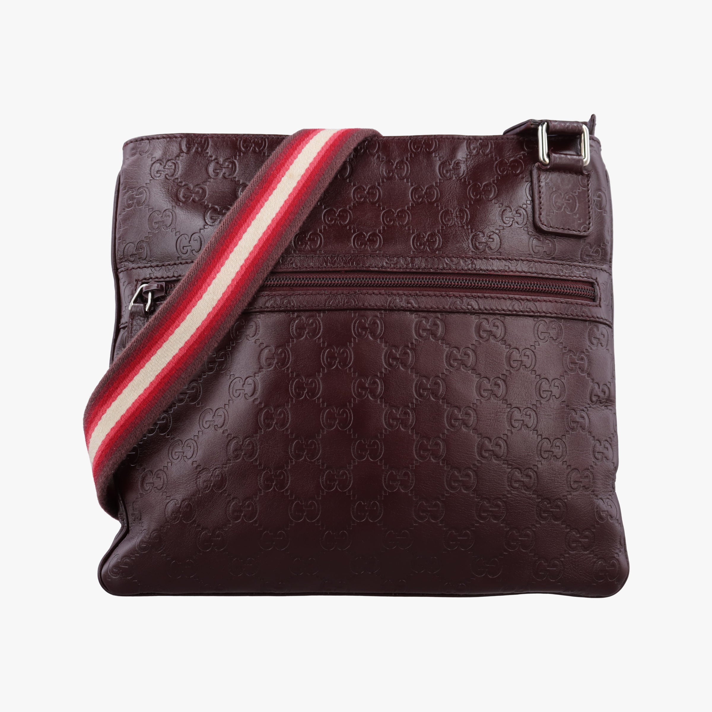 Secondhand Gucci GG Imprime messenger Burgundy Leather 264217 shoulderbag | stylenewstar