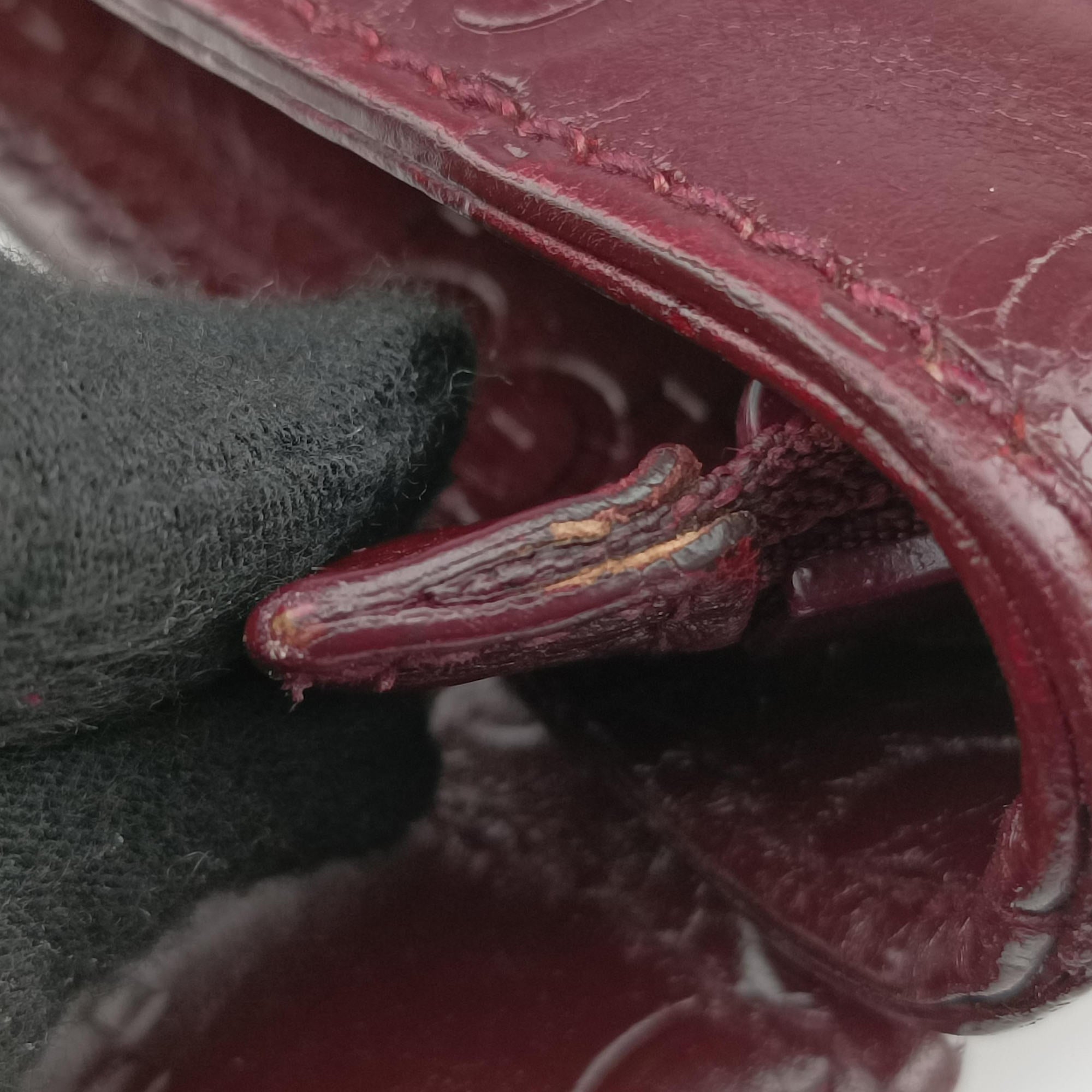 Secondhand Gucci GG Imprime messenger Burgundy Leather 264217 shoulderbag | stylenewstar