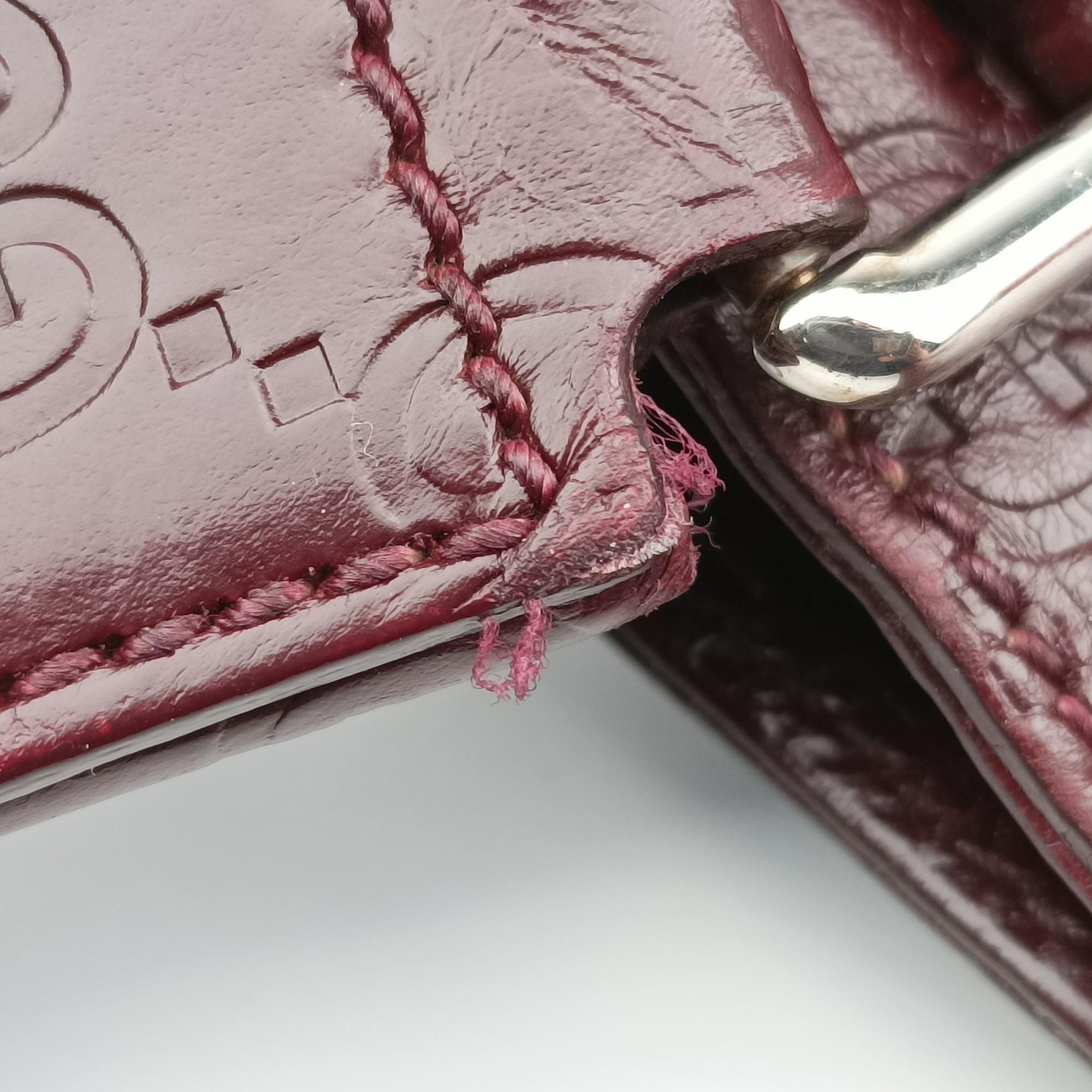 Secondhand Gucci GG Imprime messenger Burgundy Leather 264217 shoulderbag | stylenewstar