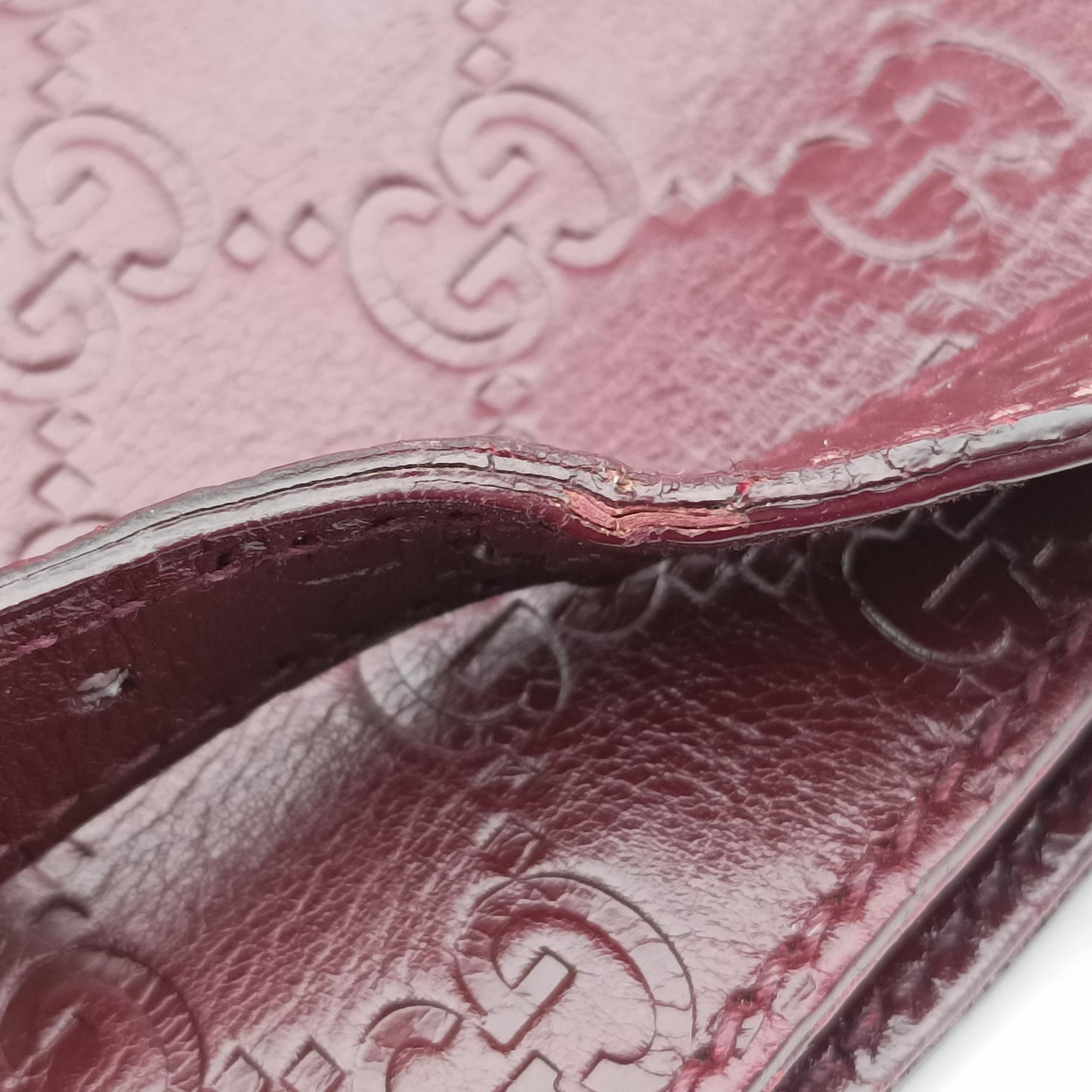 Secondhand Gucci GG Imprime messenger Burgundy Leather 264217 shoulderbag | stylenewstar