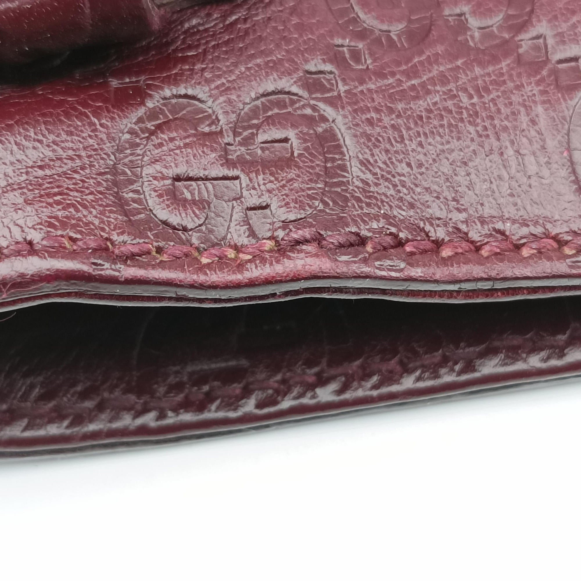 Secondhand Gucci GG Imprime messenger Burgundy Leather 264217 shoulderbag | stylenewstar