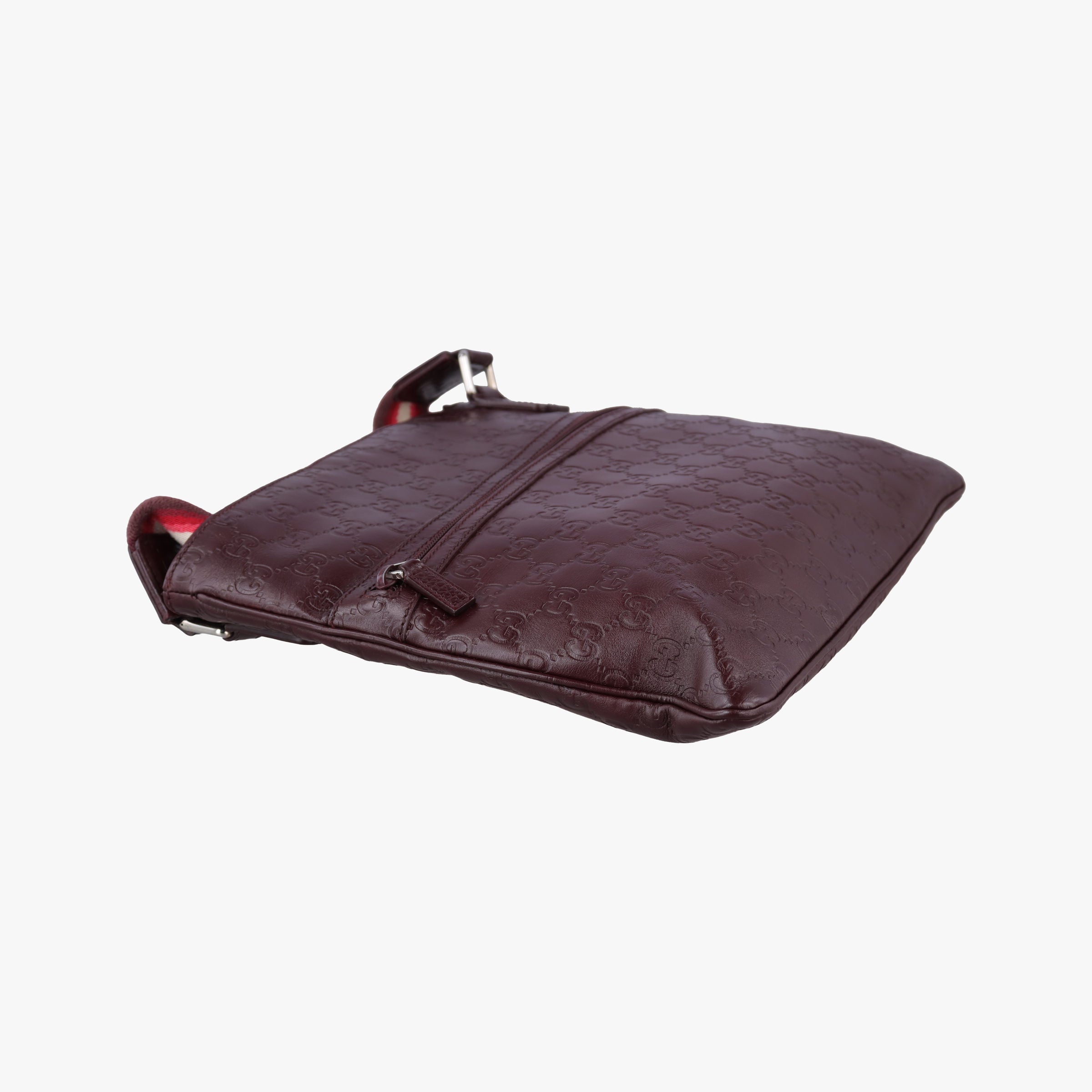 Secondhand Gucci GG Imprime messenger Burgundy Leather 264217 shoulderbag | stylenewstar