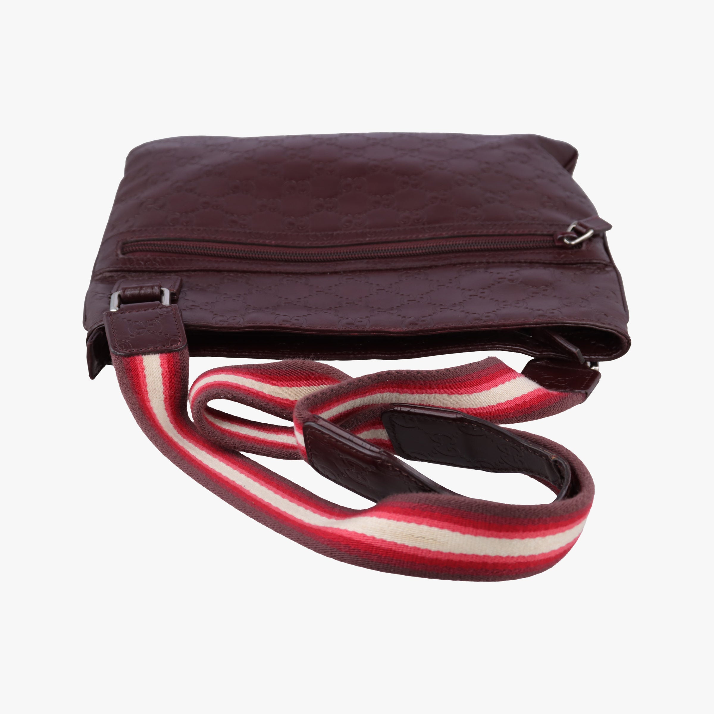 Secondhand Gucci GG Imprime messenger Burgundy Leather 264217 shoulderbag | stylenewstar