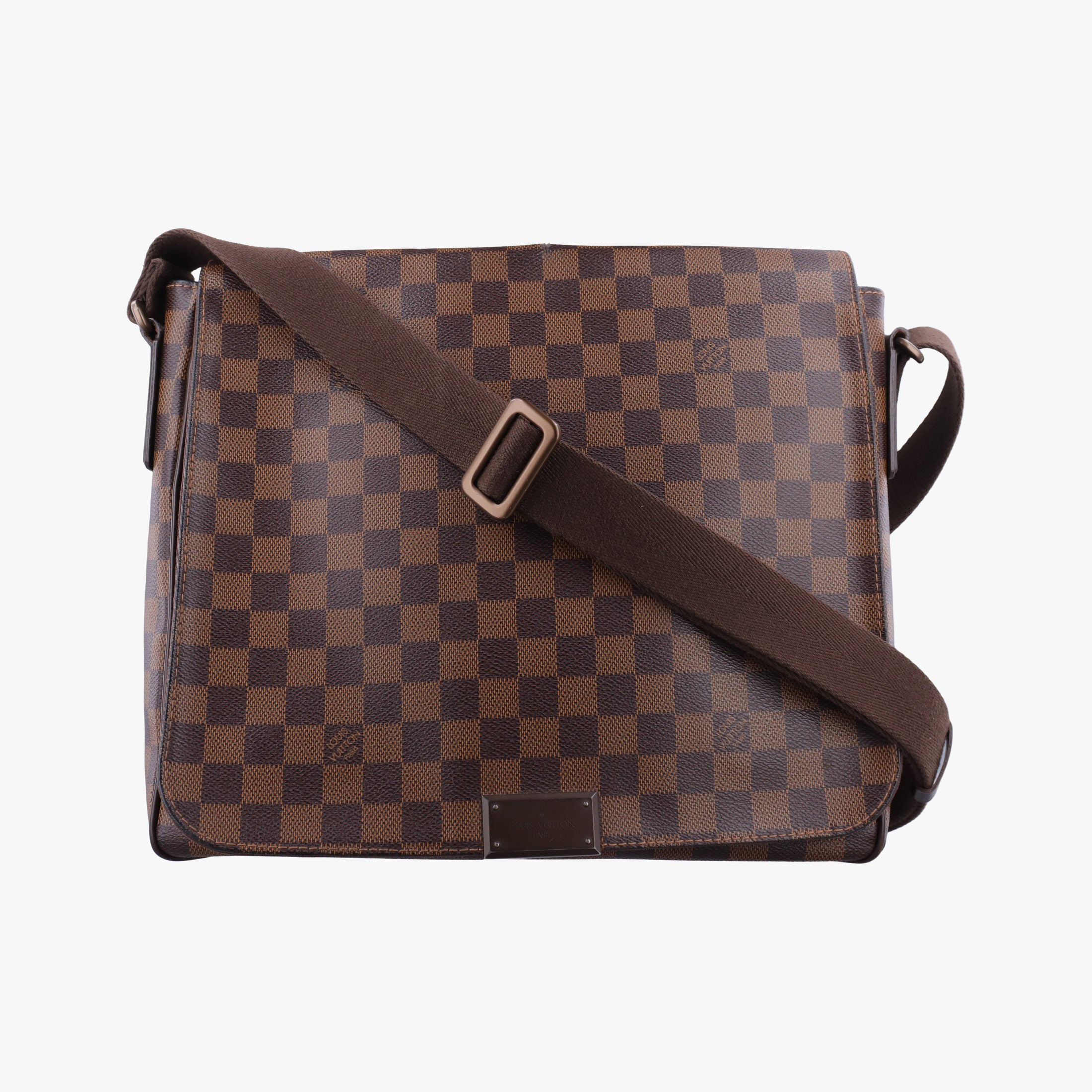 Pre-owned Louis Vuitton BROOKLYN MM EBENE Damier Canvas N51212 shoulderbag | stylenewstar