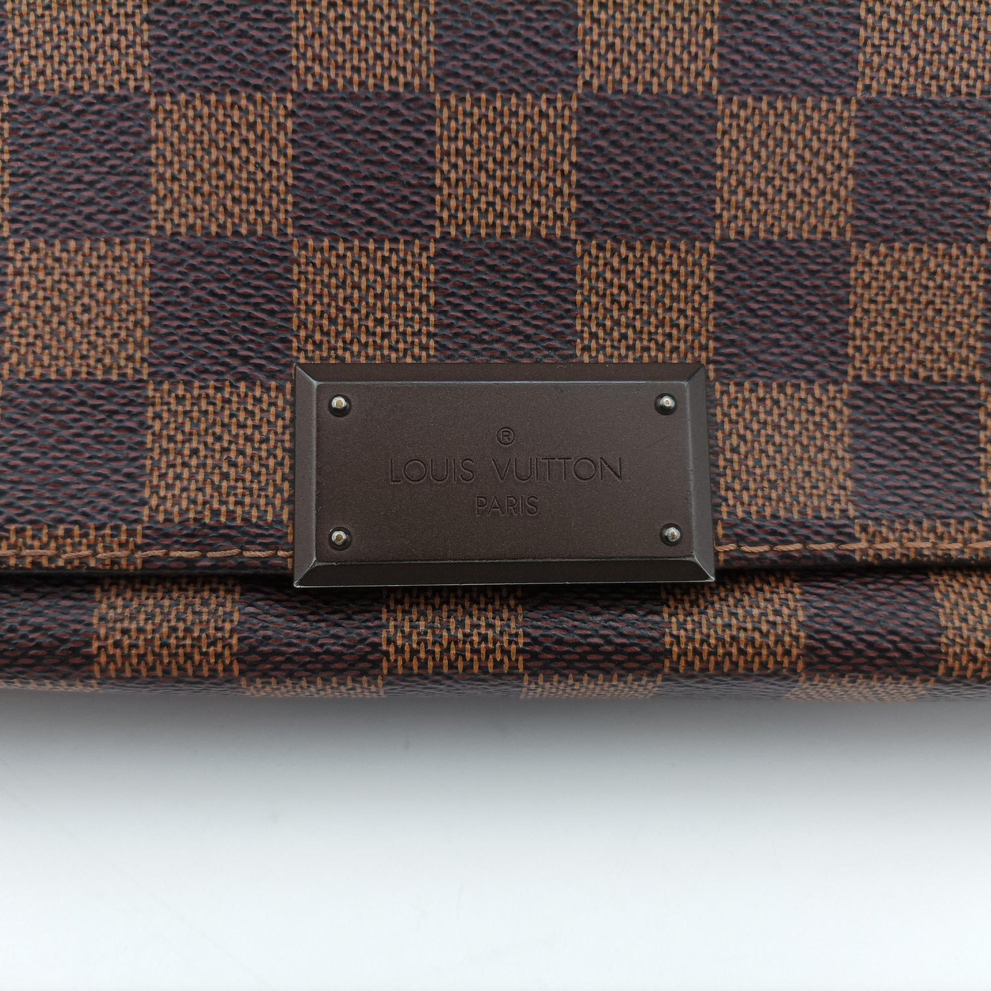 Pre-owned Louis Vuitton BROOKLYN MM EBENE Damier Canvas N51212 shoulderbag | stylenewstar
