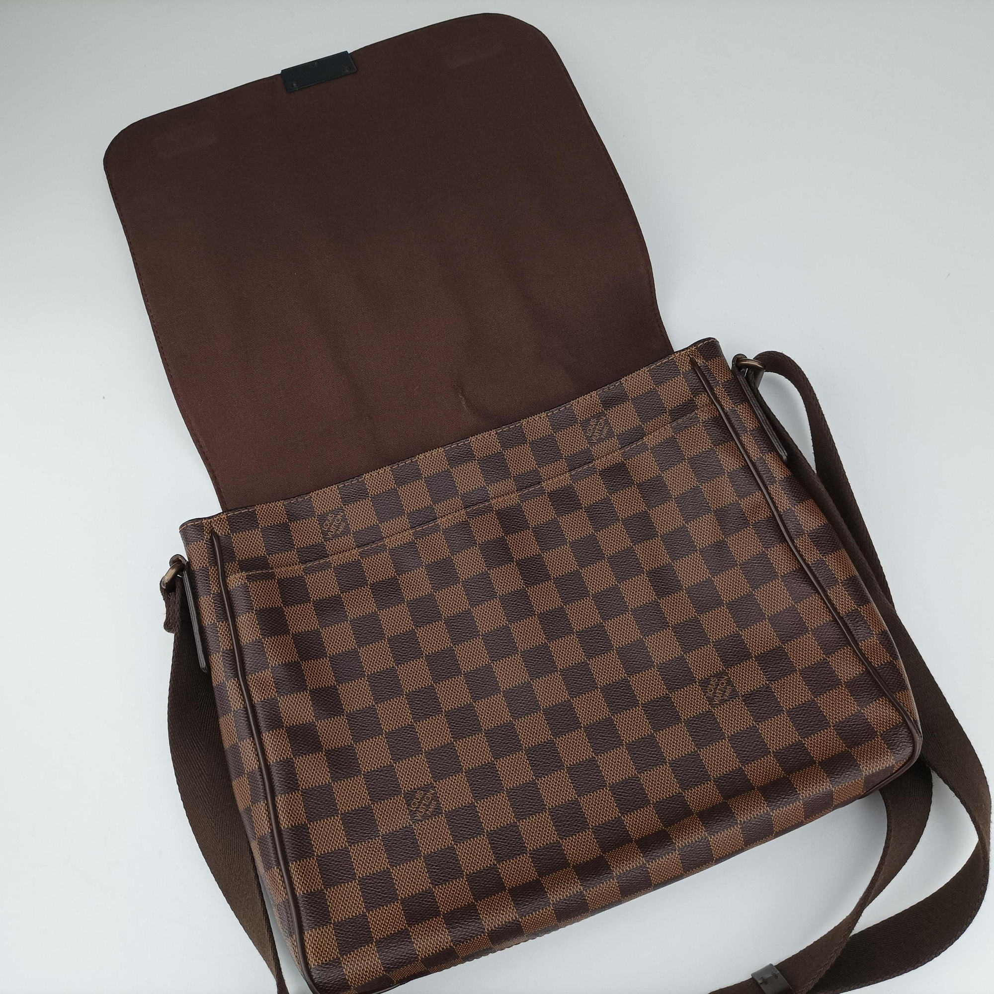 Pre-owned Louis Vuitton BROOKLYN MM EBENE Damier Canvas N51212 shoulderbag | stylenewstar