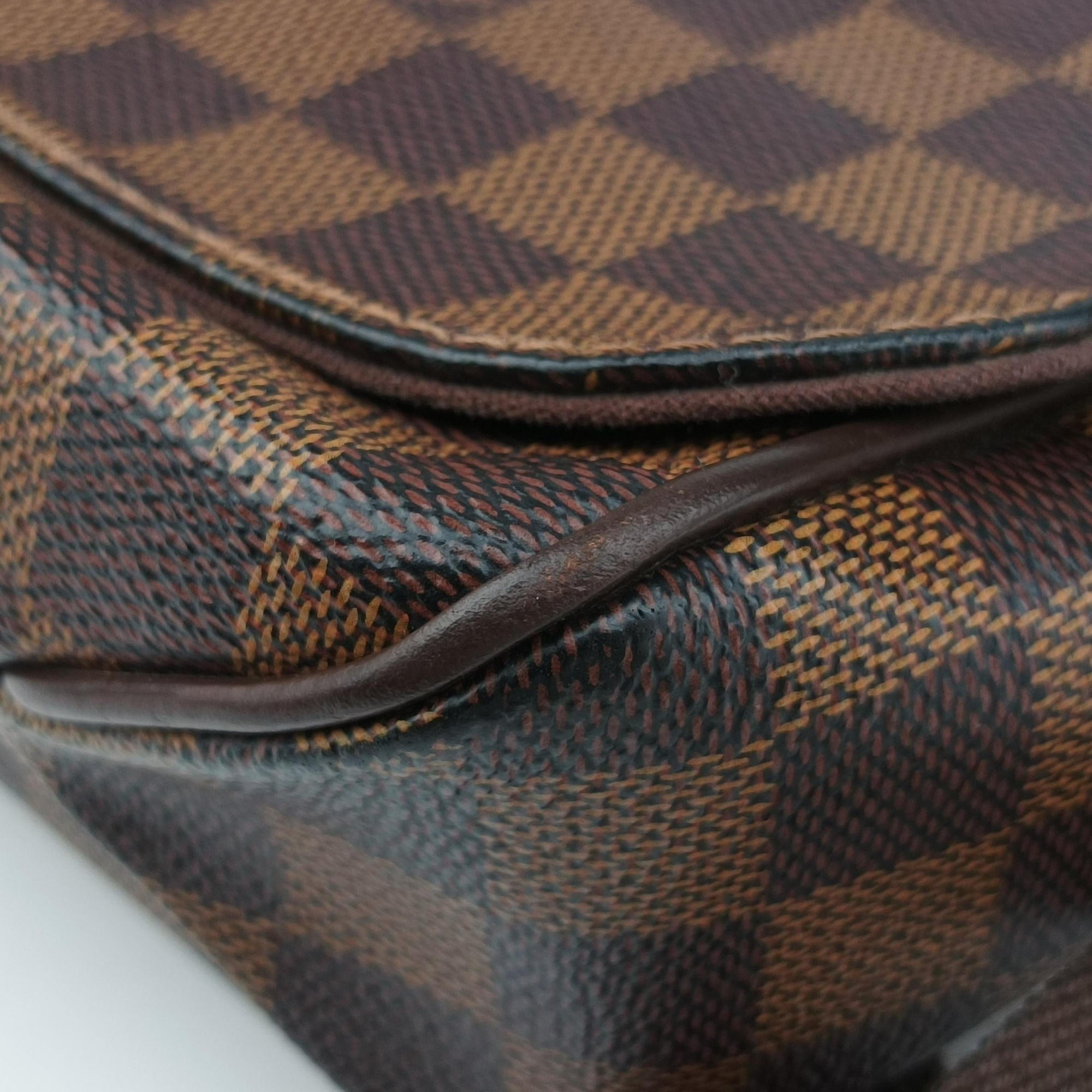 Pre-owned Louis Vuitton BROOKLYN MM EBENE Damier Canvas N51212 shoulderbag | stylenewstar