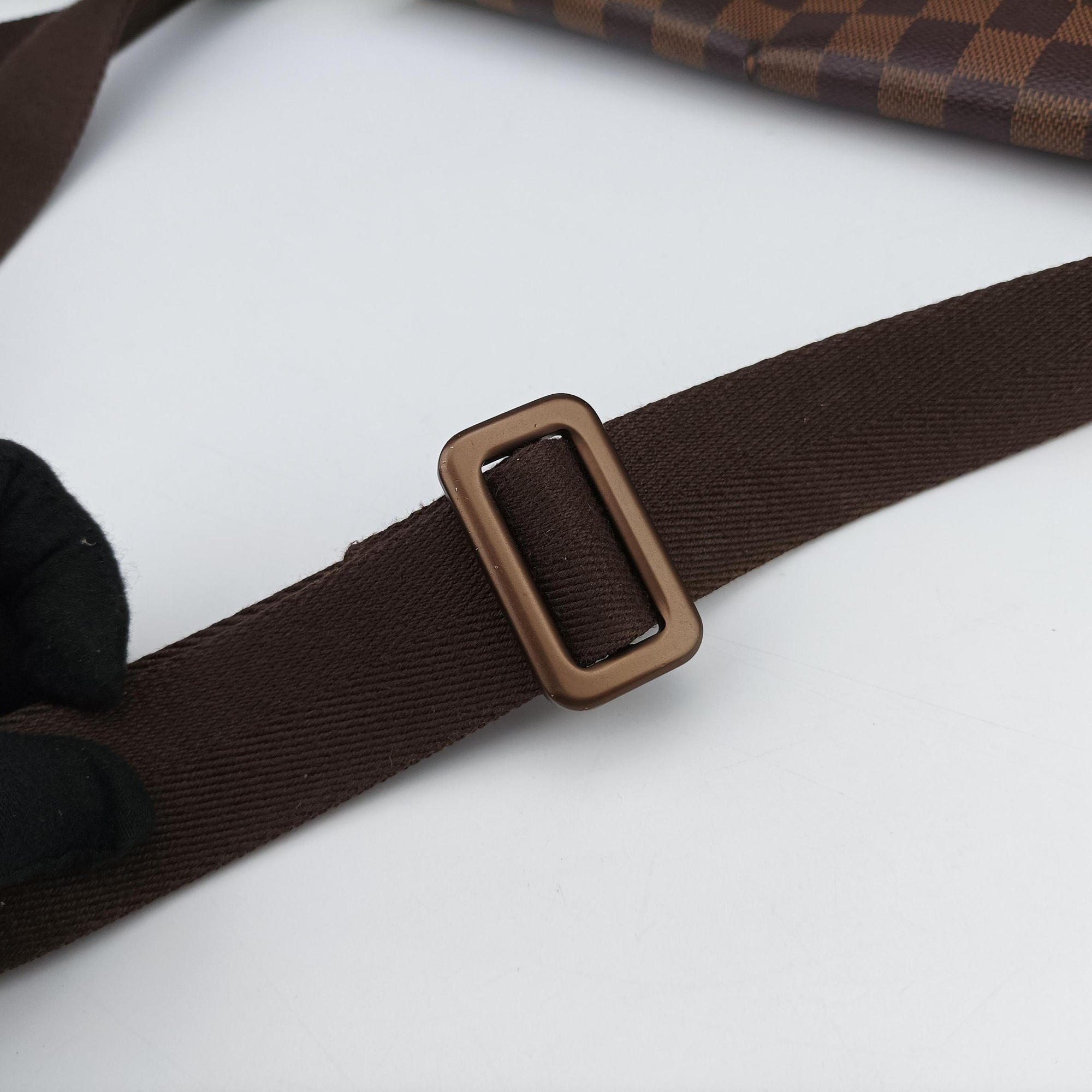 Pre-owned Louis Vuitton BROOKLYN MM EBENE Damier Canvas N51212 shoulderbag | stylenewstar
