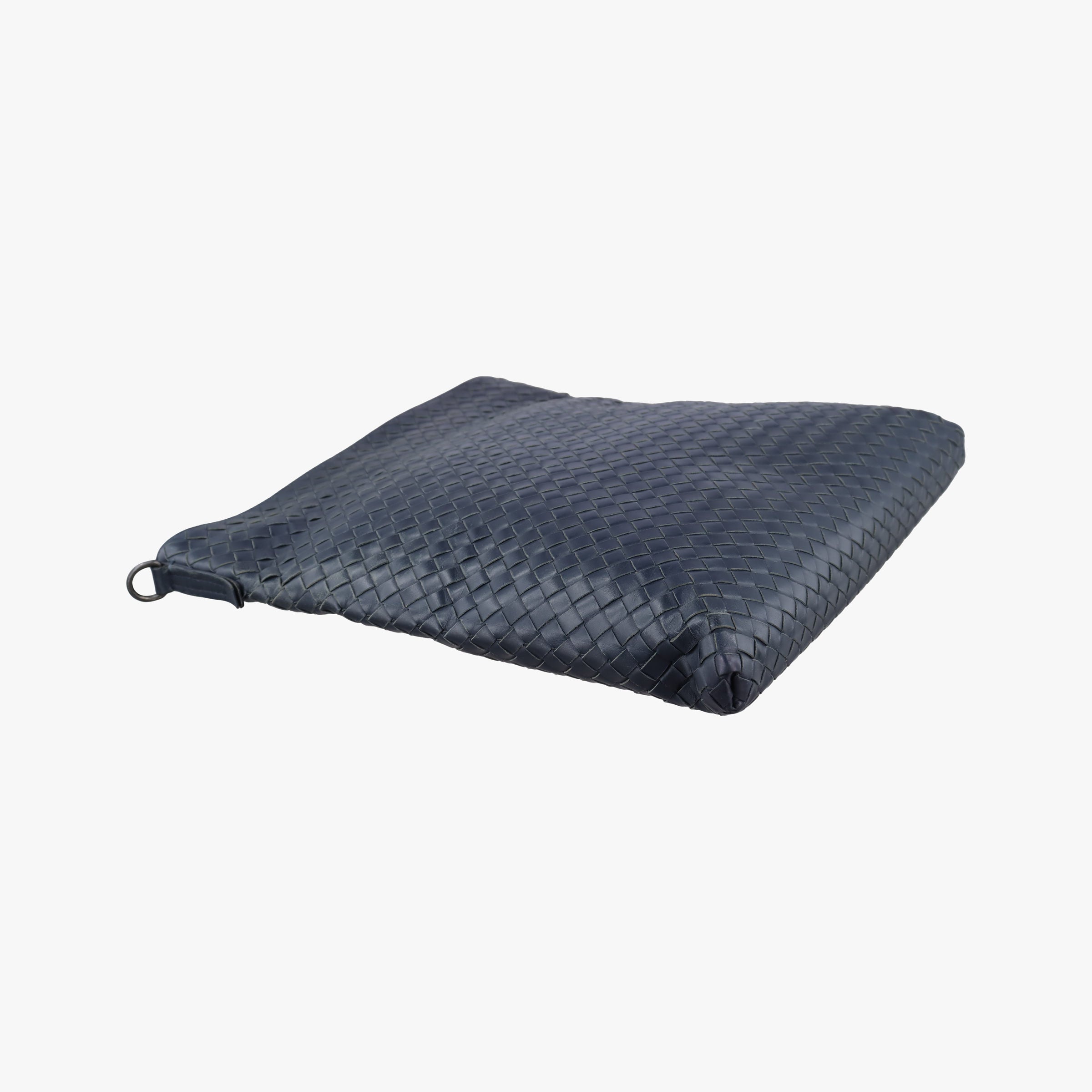 Pre-owned Bottega Veneta Intrecciato Navy lambskin  shoulderbag | stylenewstar