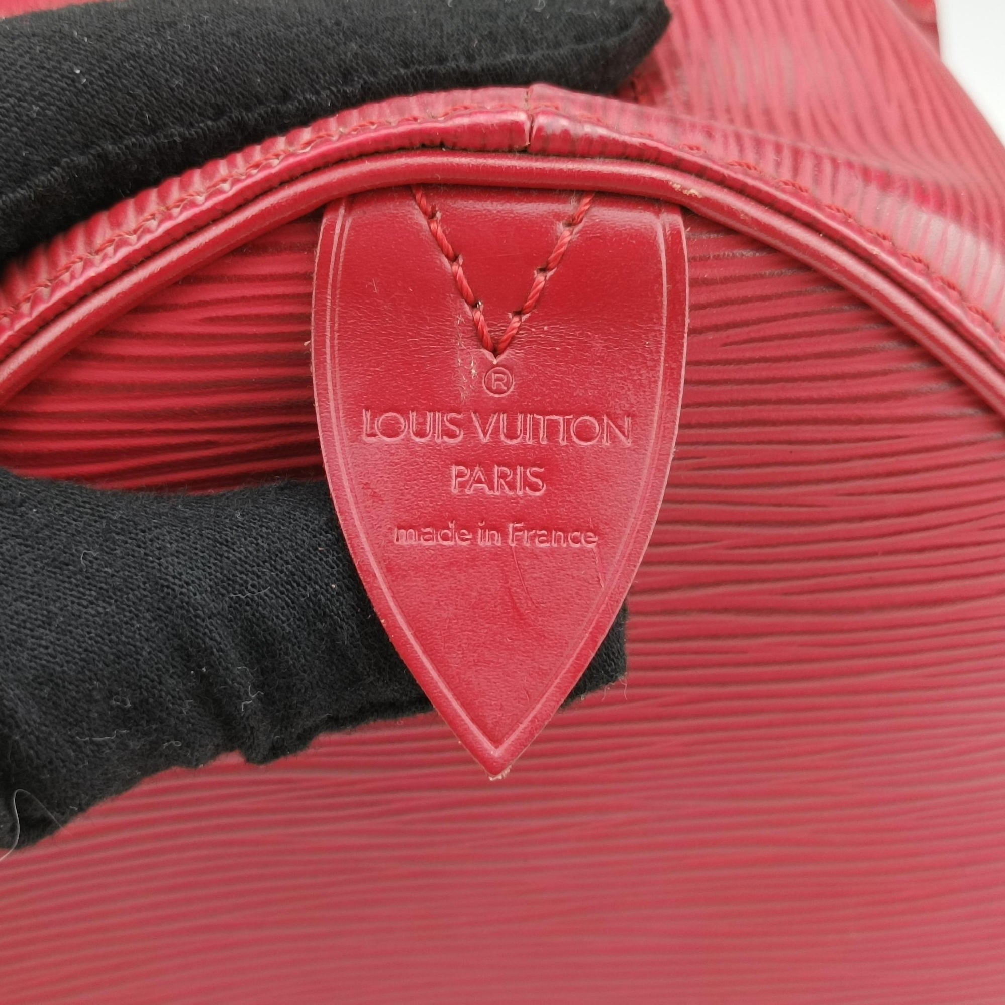 Pre-owned Louis Vuitton Speedy 30 Castillian Red epi M43007 handbag | stylenewstar