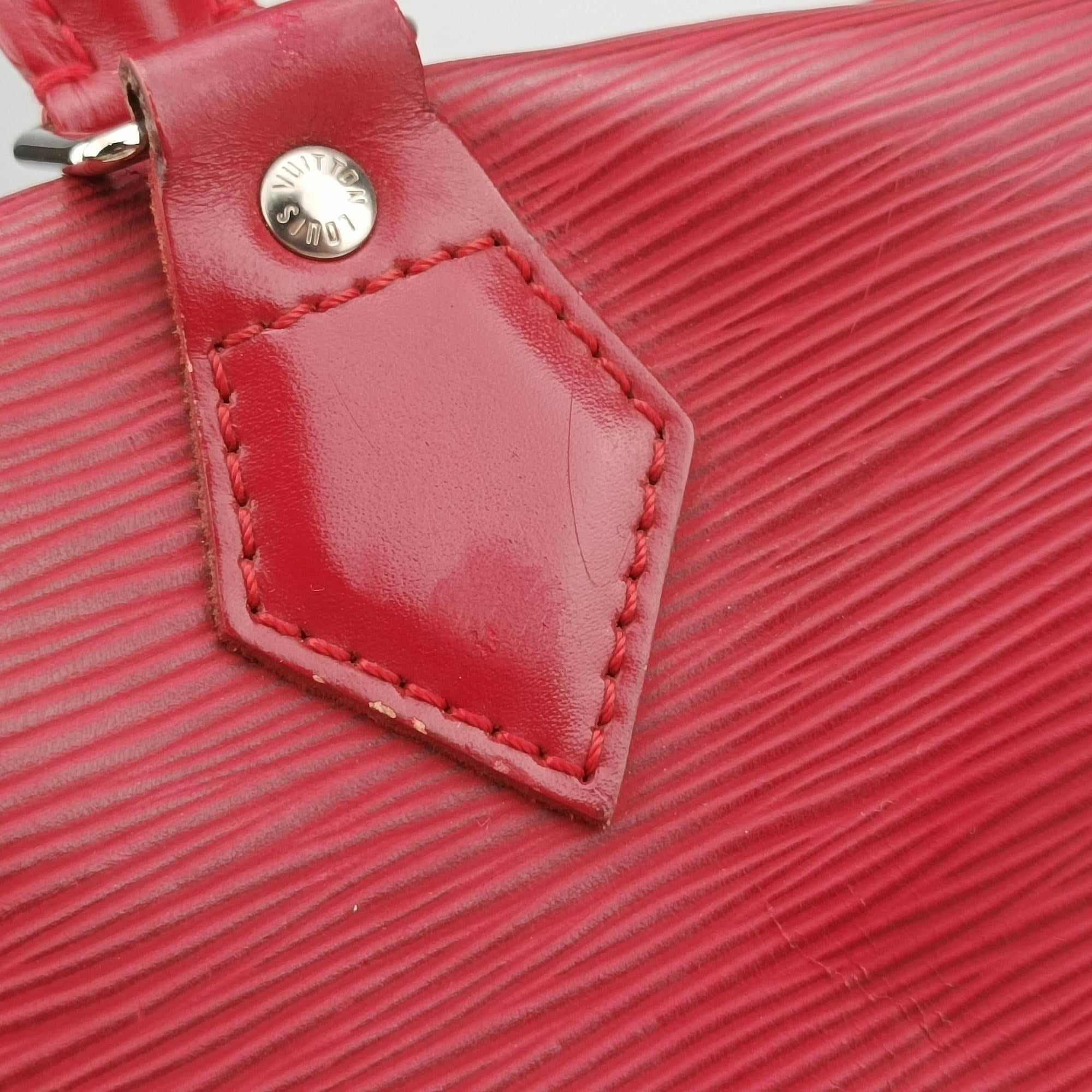 Pre-owned Louis Vuitton Speedy 30 Castillian Red epi M43007 handbag | stylenewstar