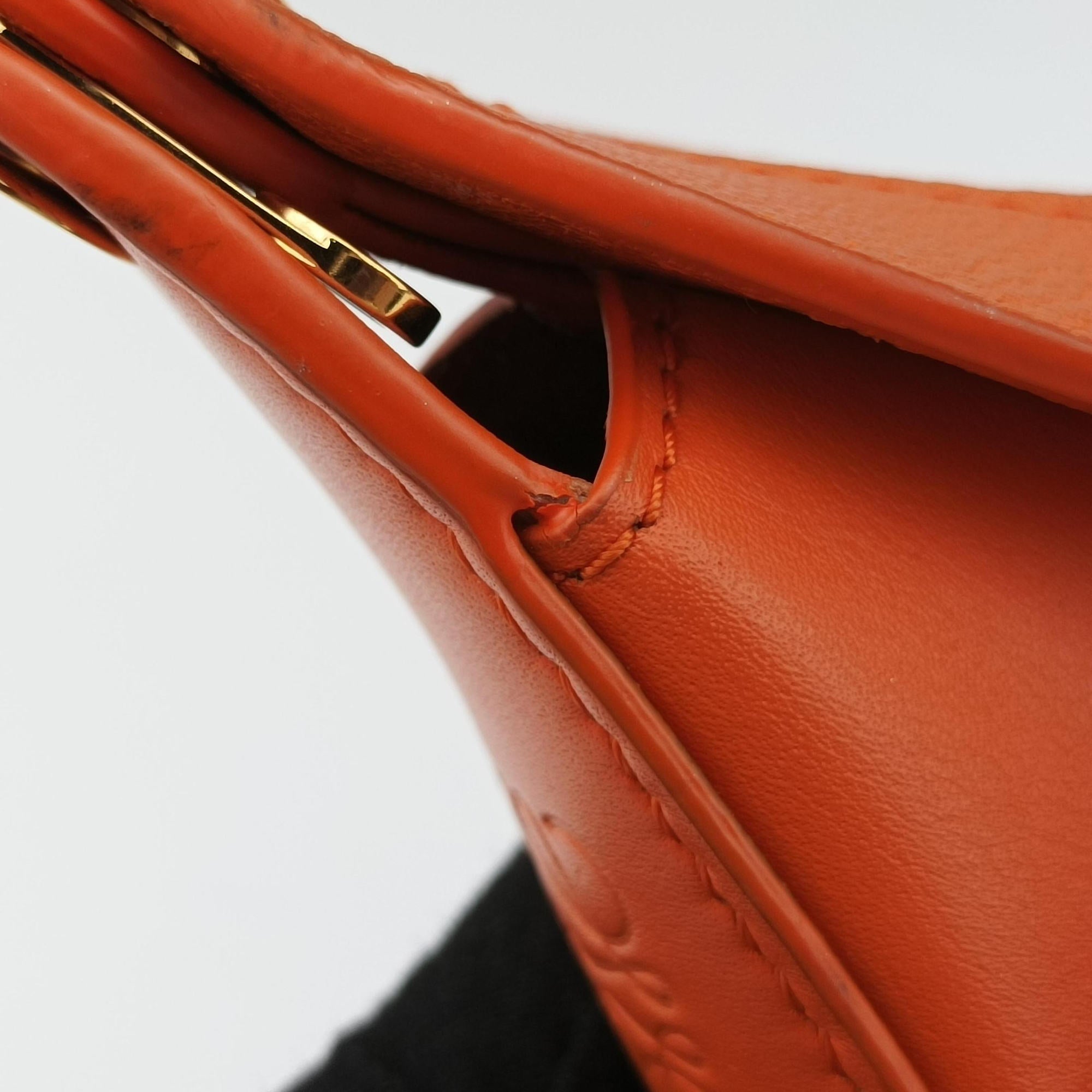 Pre-owned Loewe Luna Orange leather  shoulderbag | stylenewstar