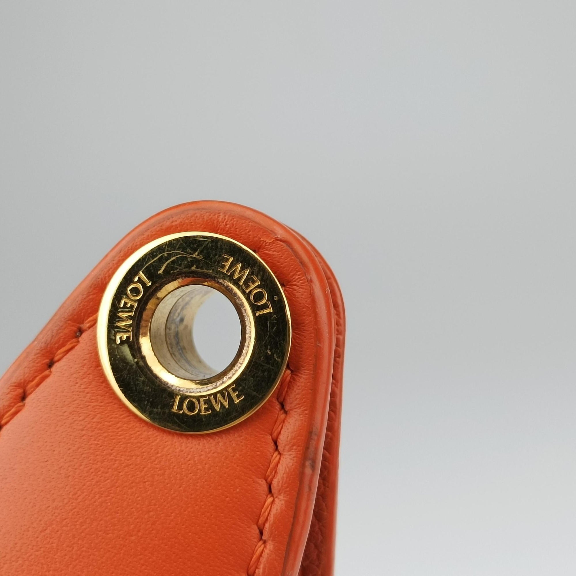 Pre-owned Loewe Luna Orange leather  shoulderbag | stylenewstar