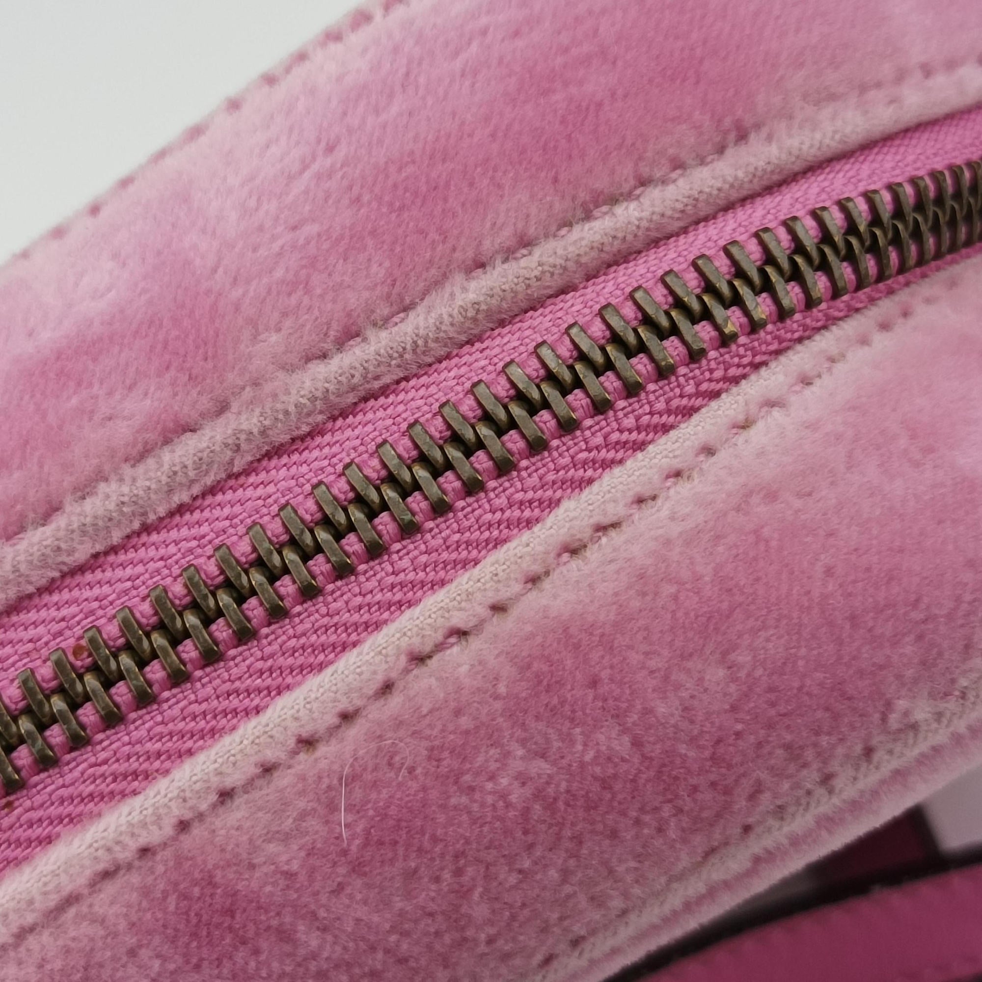 Vintage Gucci GG Marmont Pink velour 448065 shoulderbag | stylenewstar
