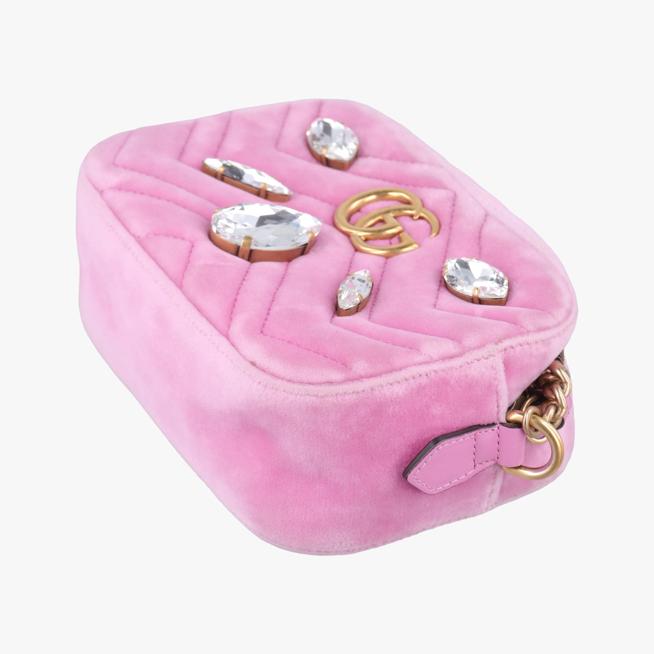 Vintage Gucci GG Marmont Pink velour 448065 shoulderbag | stylenewstar