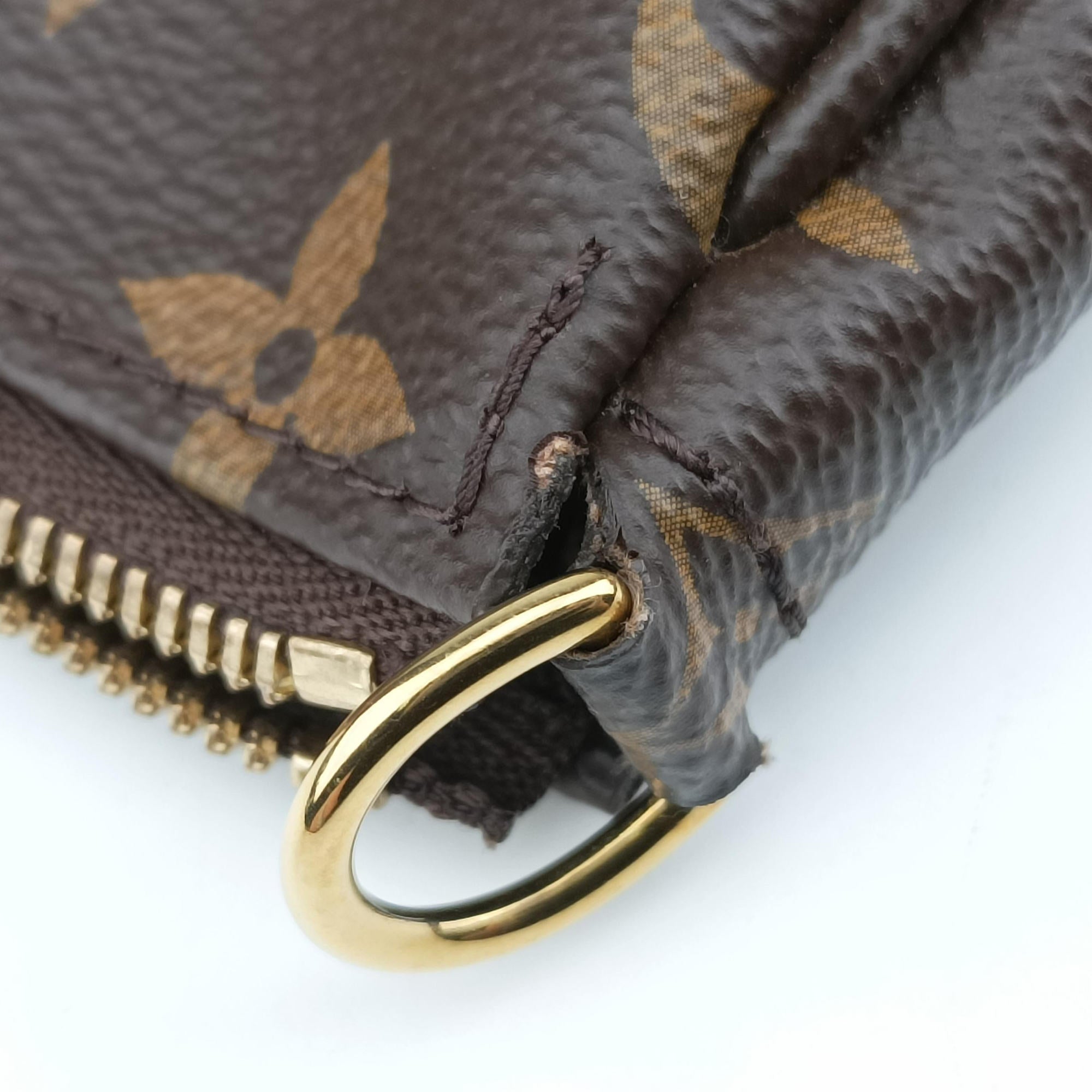 Pre-owned Louis Vuitton MULTI POCHETTE ACCESSOIRES MARRON×ROSE CLAIRE Monogram Canvas M44840 shoulderbag | stylenewstar
