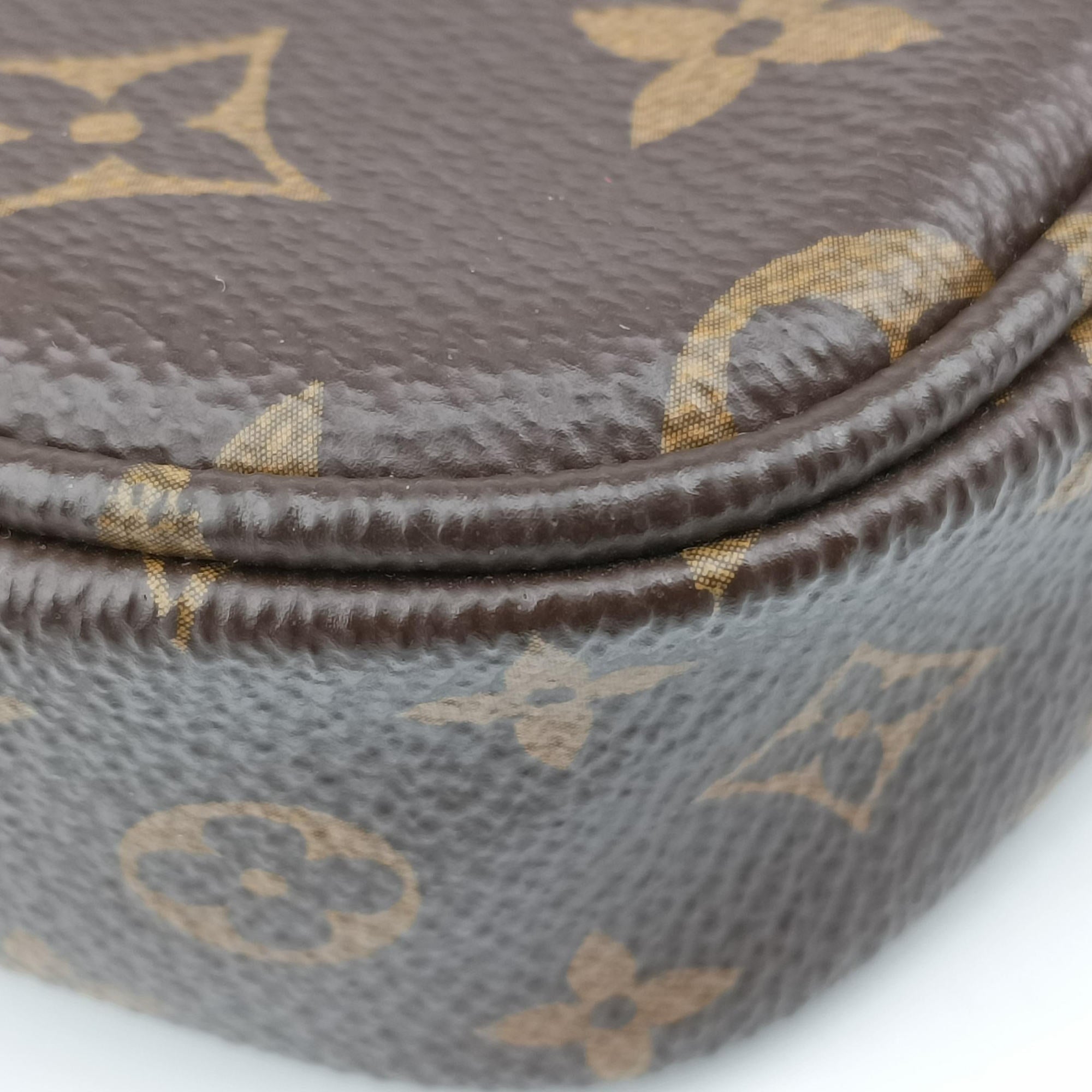 Pre-owned Louis Vuitton MULTI POCHETTE ACCESSOIRES MARRON×ROSE CLAIRE Monogram Canvas M44840 shoulderbag | stylenewstar