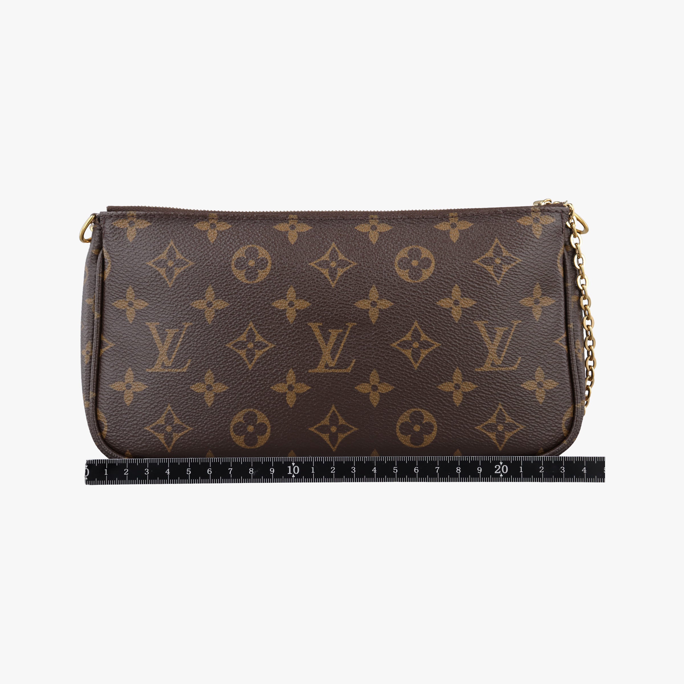 Pre-owned Louis Vuitton MULTI POCHETTE ACCESSOIRES MARRON×ROSE CLAIRE Monogram Canvas M44840 shoulderbag | stylenewstar