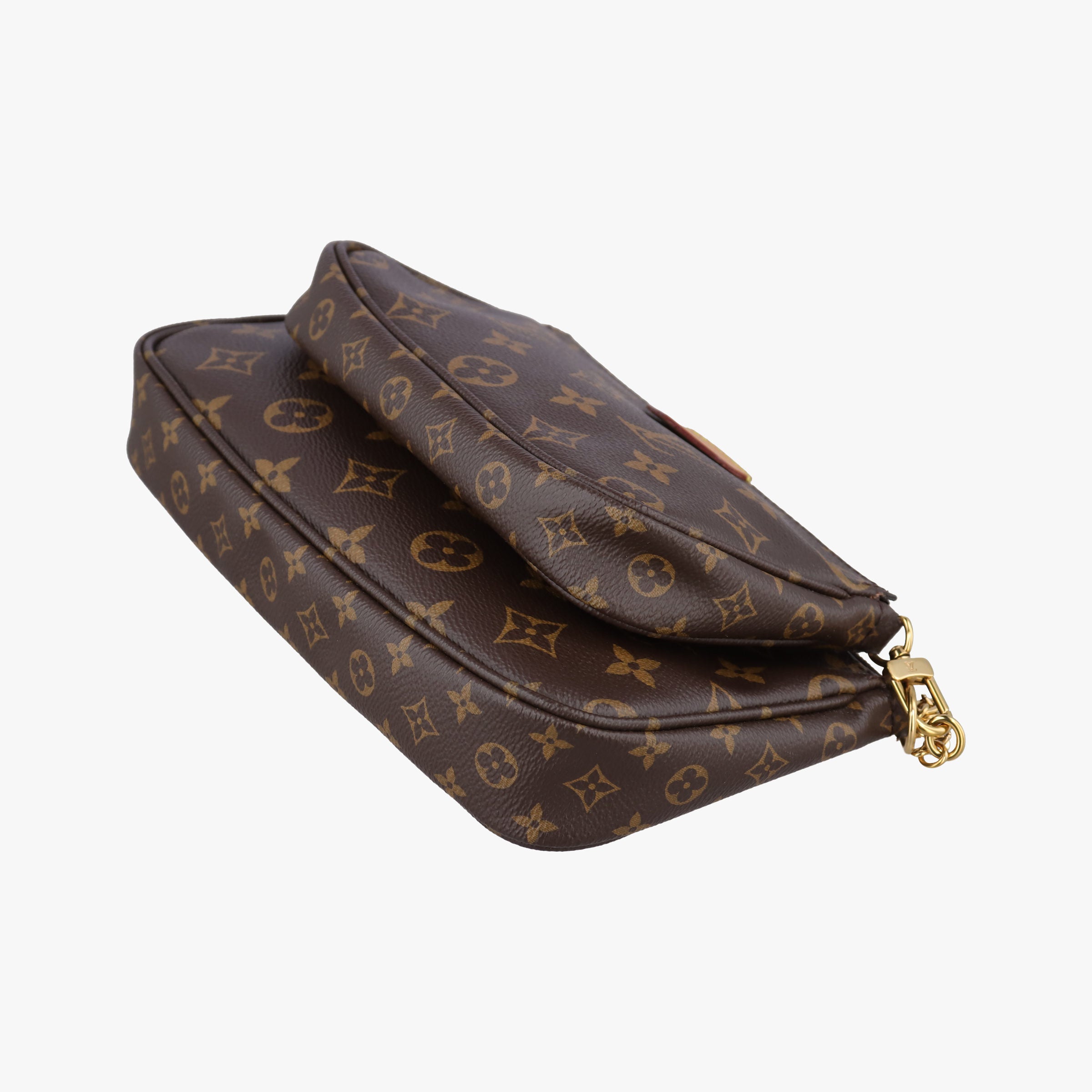 Pre-owned Louis Vuitton MULTI POCHETTE ACCESSOIRES MARRON×ROSE CLAIRE Monogram Canvas M44840 shoulderbag | stylenewstar