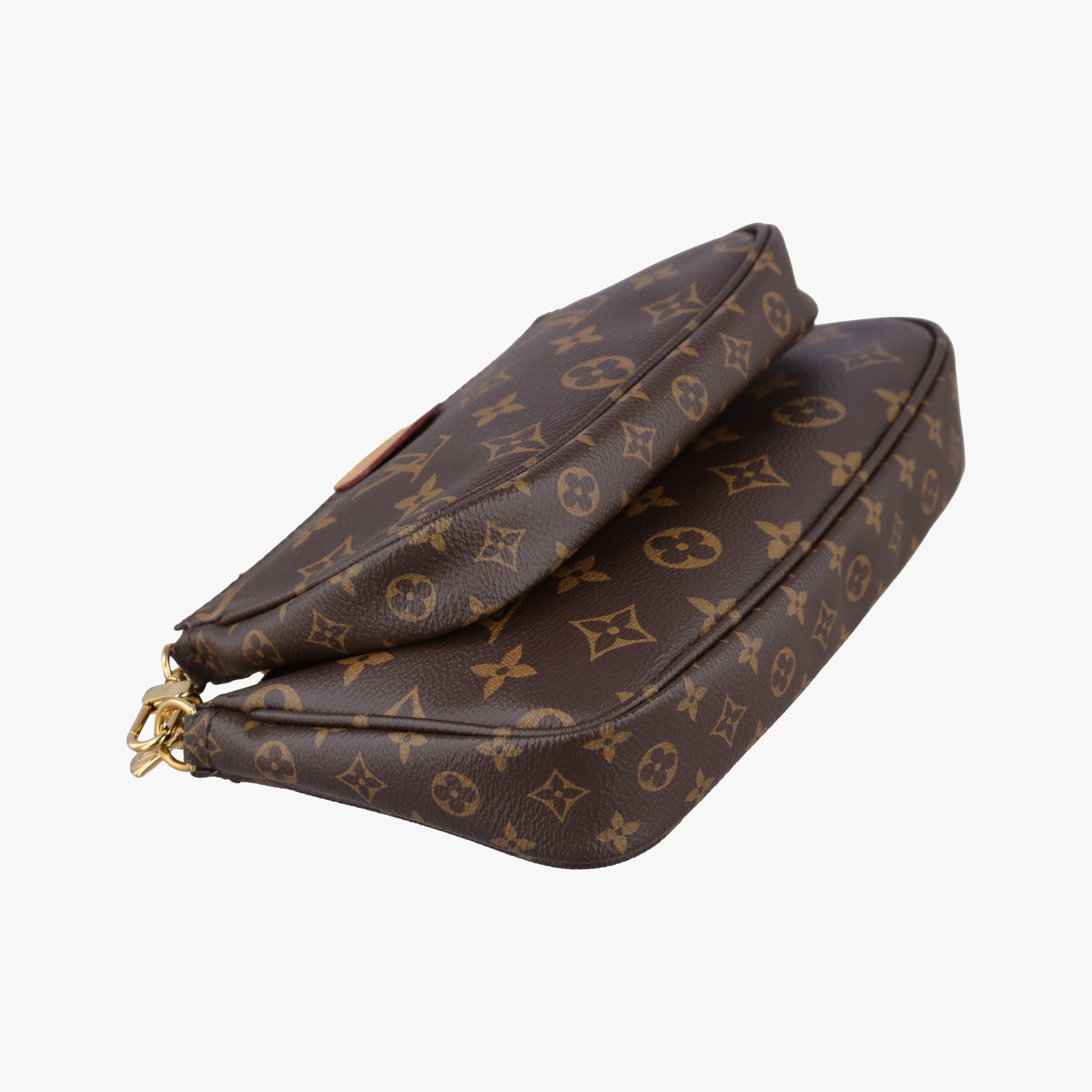 Pre-owned Louis Vuitton MULTI POCHETTE ACCESSOIRES MARRON×ROSE CLAIRE Monogram Canvas M44840 shoulderbag | stylenewstar