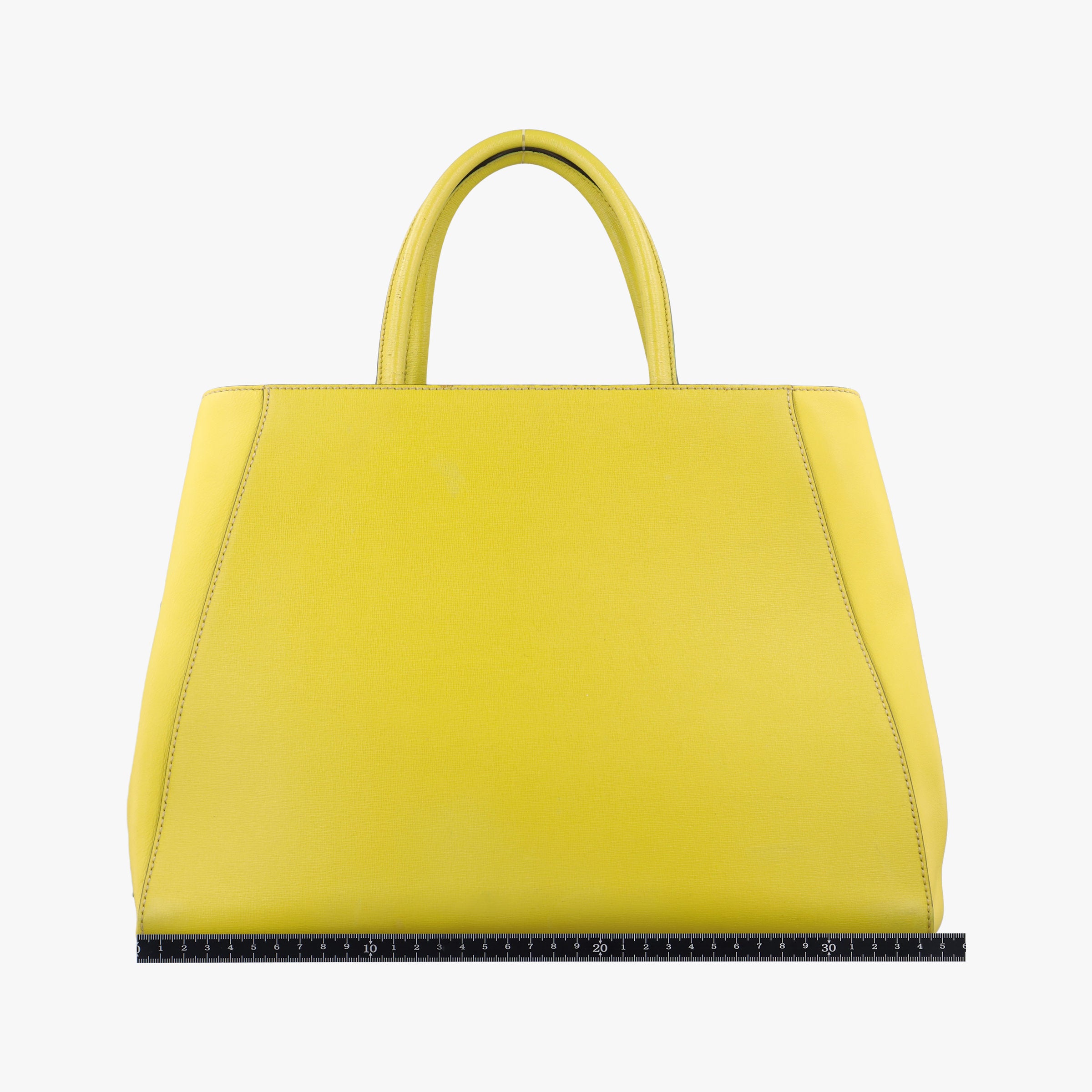 Pre-owned Fendi 2 JOURS Yellow Leather 8BH250 shoulderbag | stylenewstar