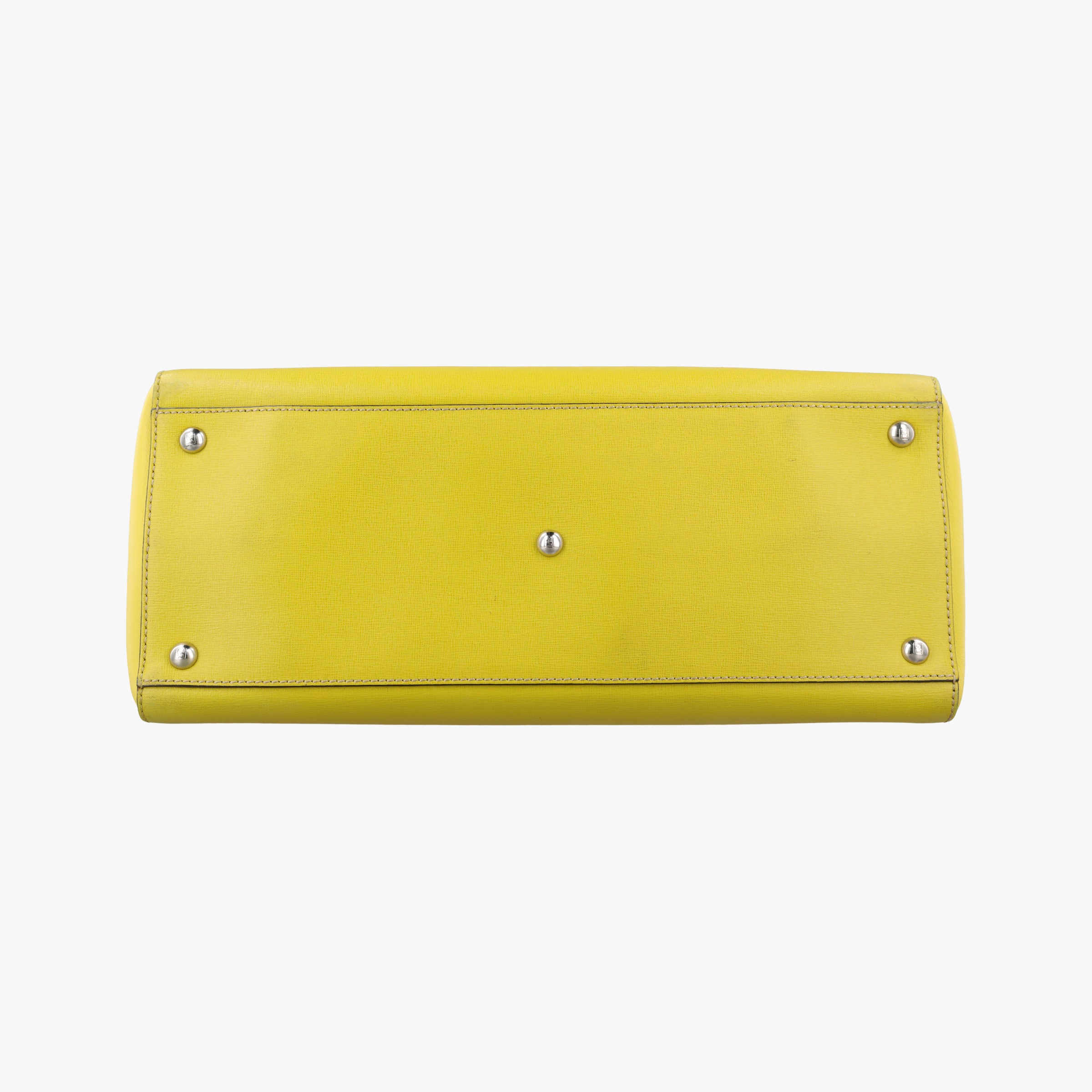 Pre-owned Fendi 2 JOURS Yellow Leather 8BH250 shoulderbag | stylenewstar