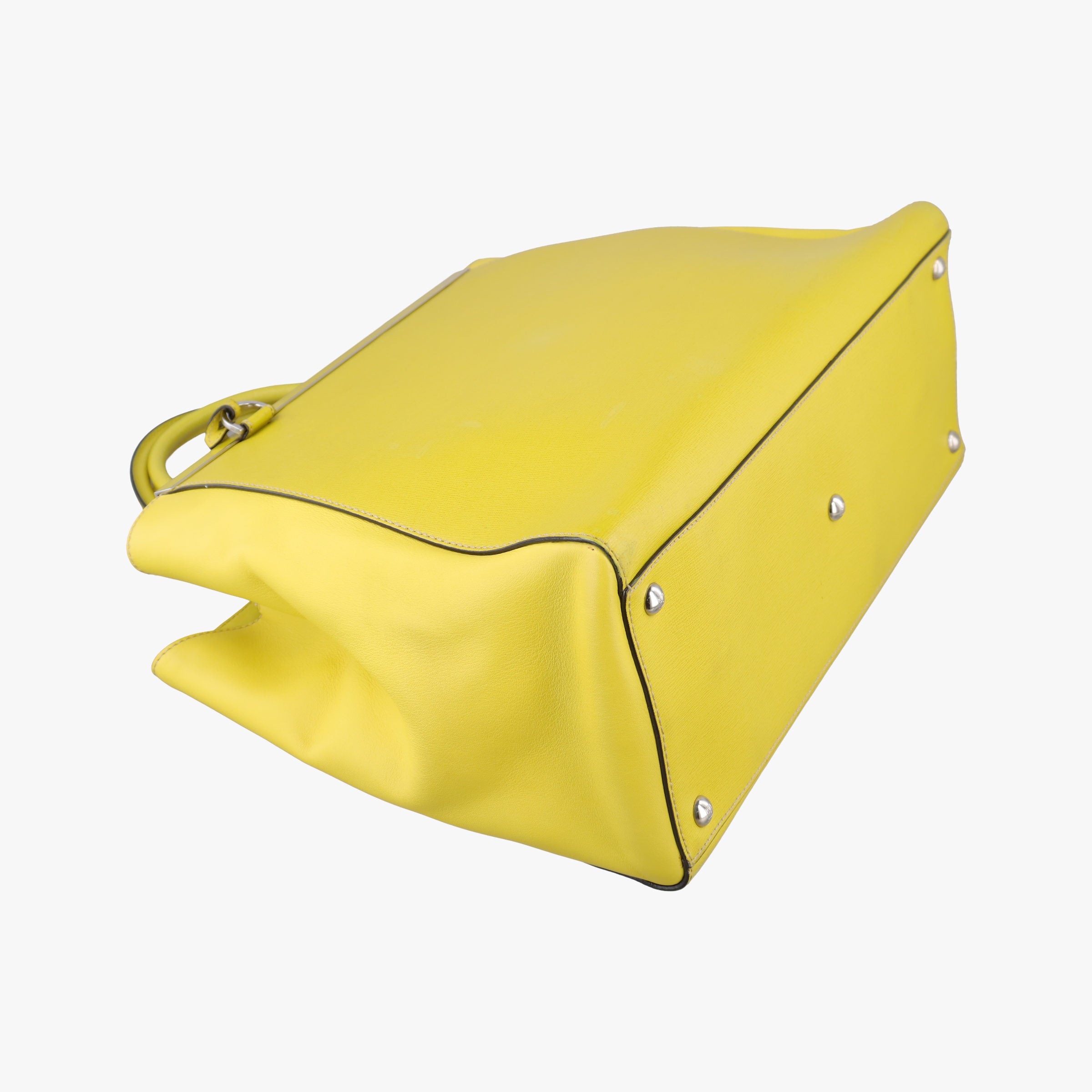 Pre-owned Fendi 2 JOURS Yellow Leather 8BH250 shoulderbag | stylenewstar