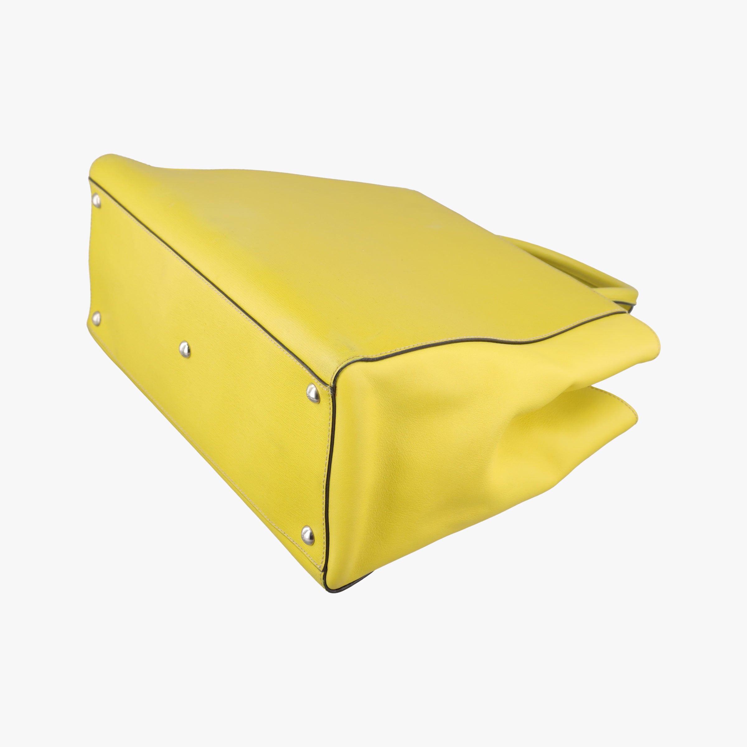 Pre-owned Fendi 2 JOURS Yellow Leather 8BH250 shoulderbag | stylenewstar