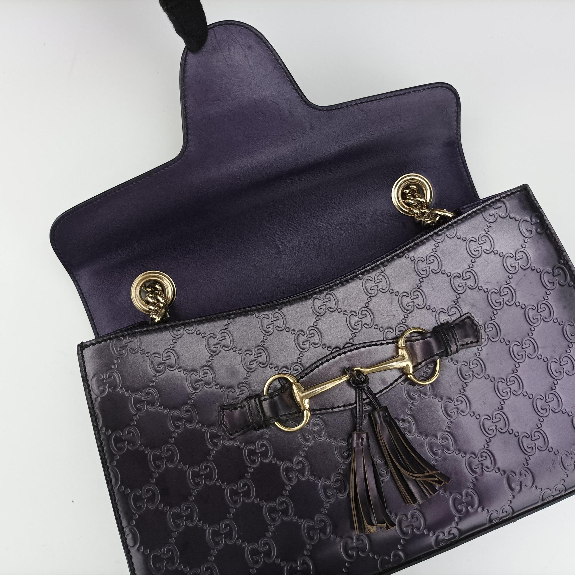 Vintage Gucci Emily Purple Patent Leather 295402 shoulderbag | stylenewstar