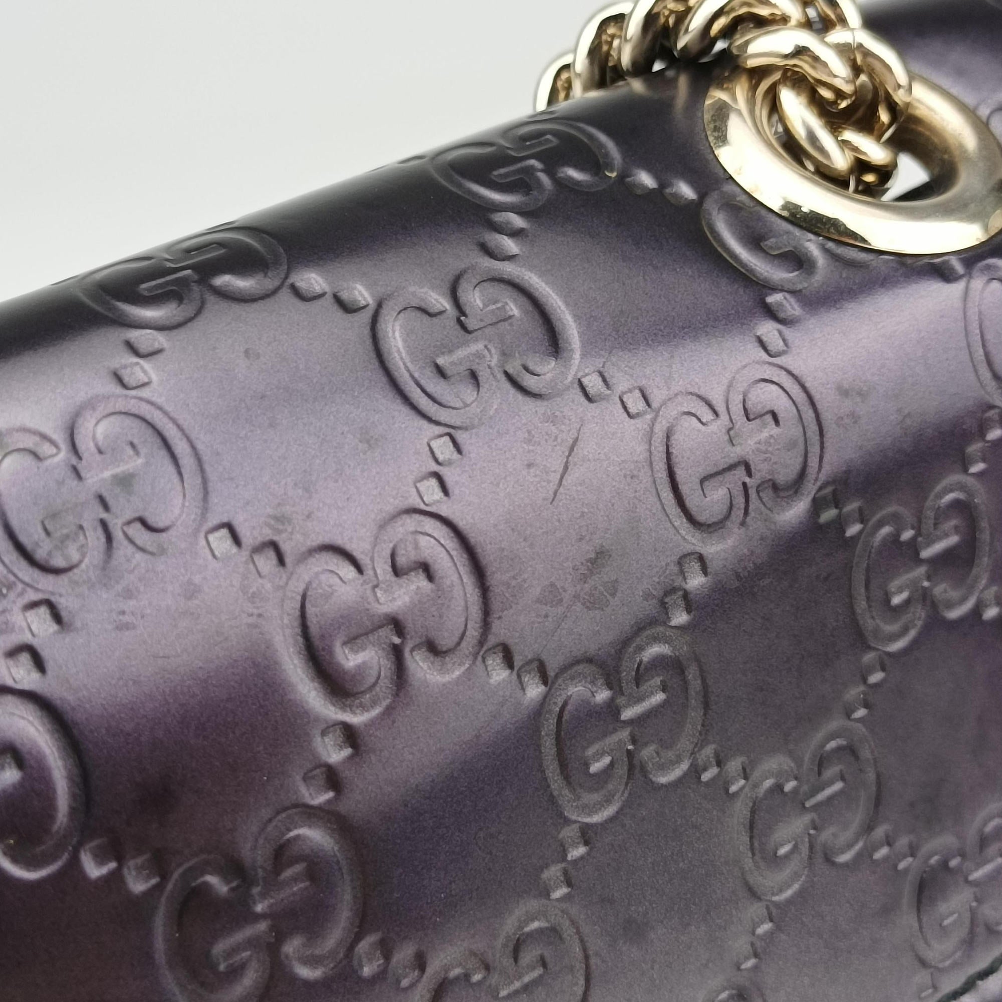 Vintage Gucci Emily Purple Patent Leather 295402 shoulderbag | stylenewstar