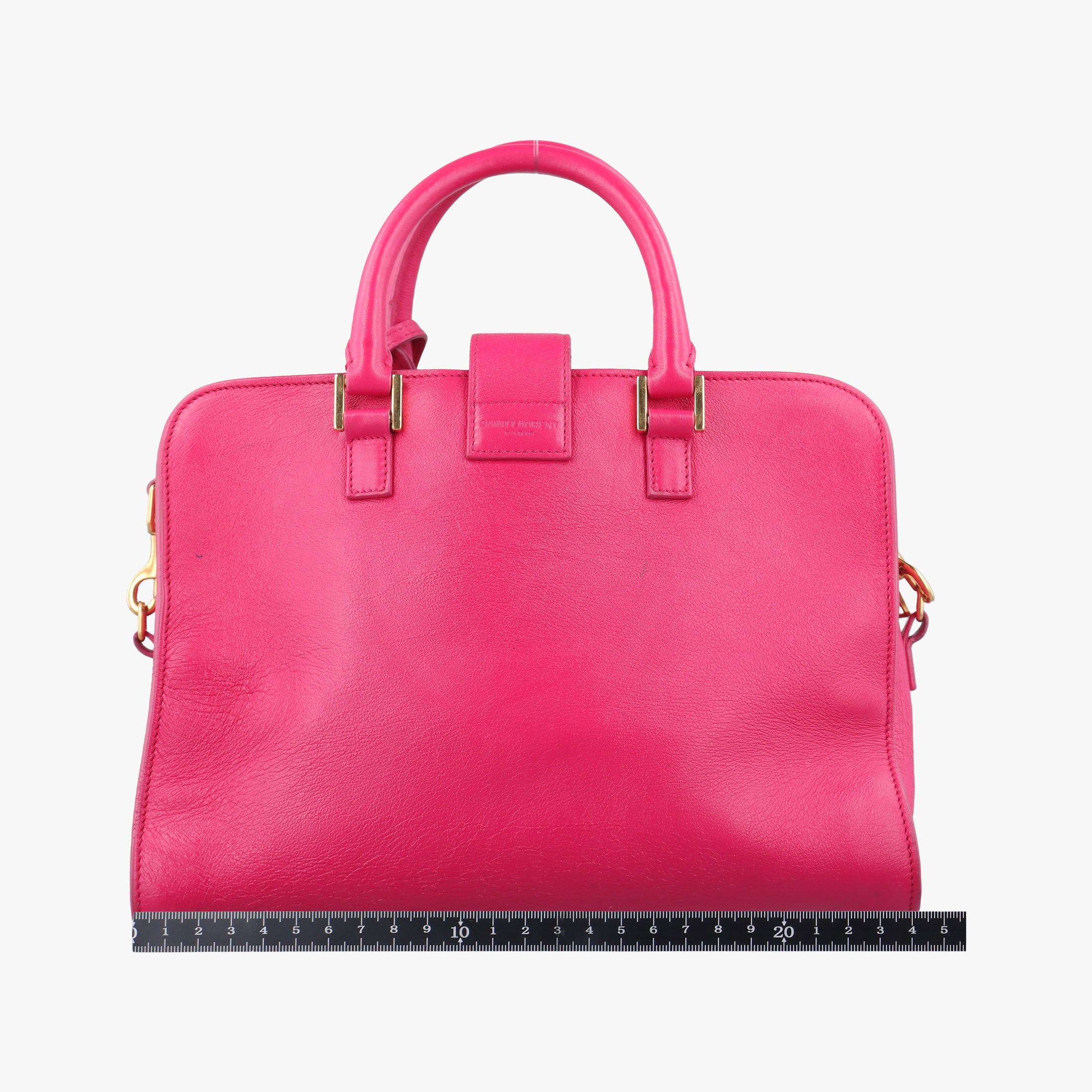Pre-owned Yves Saint Laurent baby cabas Rose Leather 372087 shoulderbag | stylenewstar