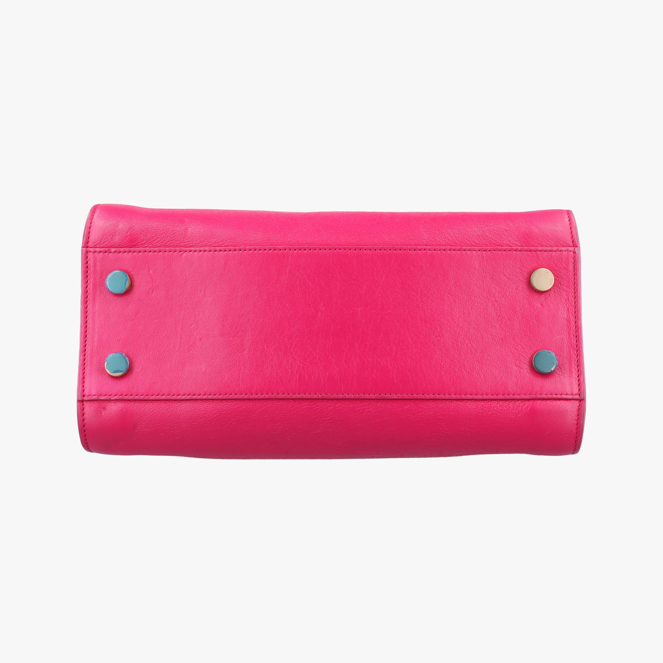 Pre-owned Yves Saint Laurent baby cabas Rose Leather 372087 shoulderbag | stylenewstar