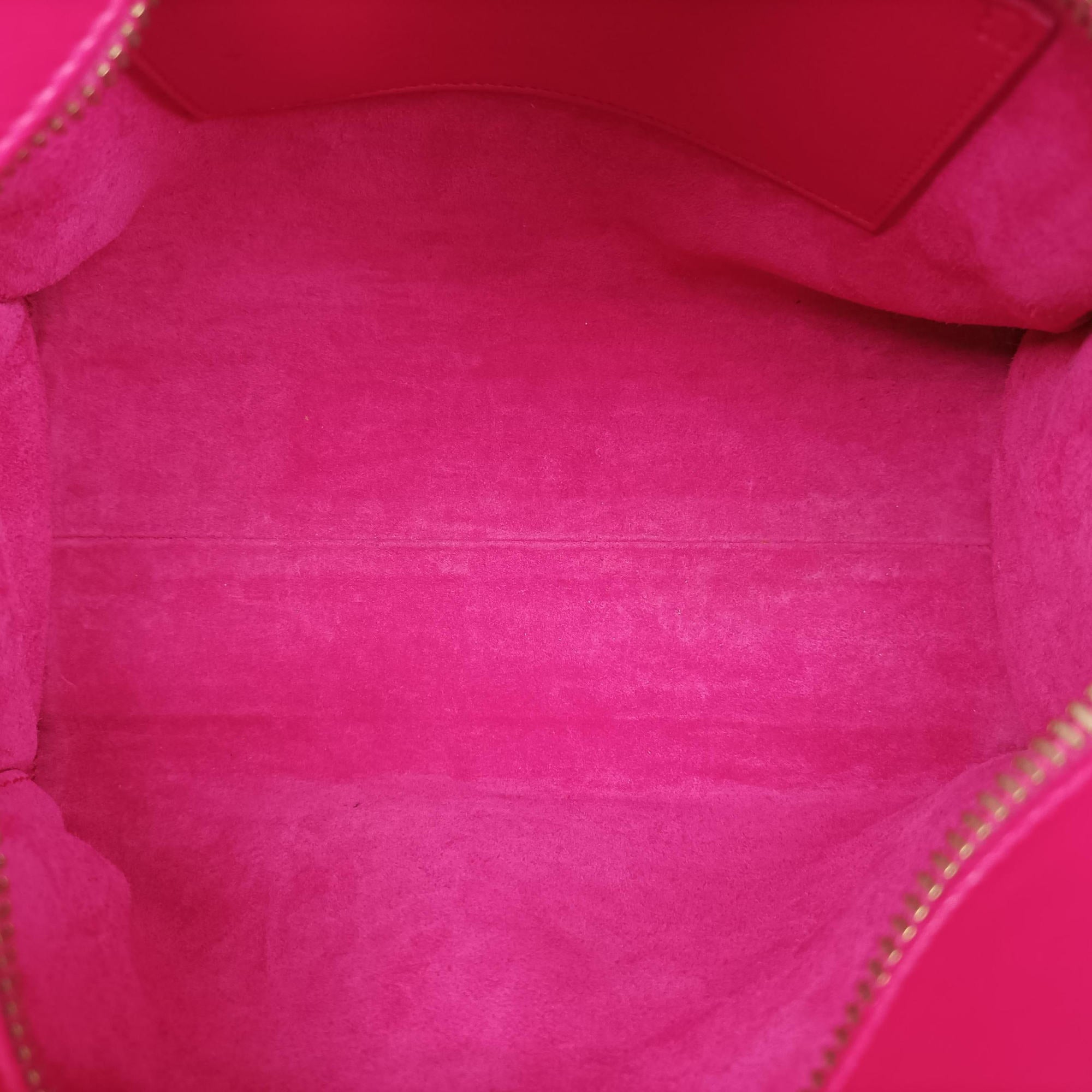 Pre-owned Yves Saint Laurent baby cabas Rose Leather 372087 shoulderbag | stylenewstar