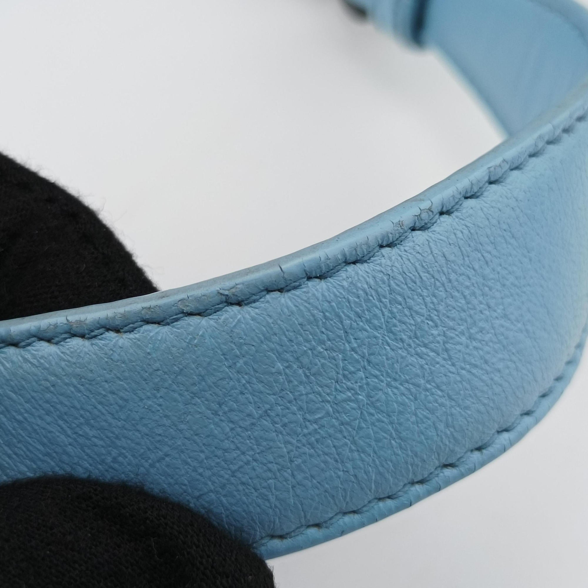Pre-owned Bottega Veneta Intrecciato Olimpia Blue lambskin  shoulderbag | stylenewstar