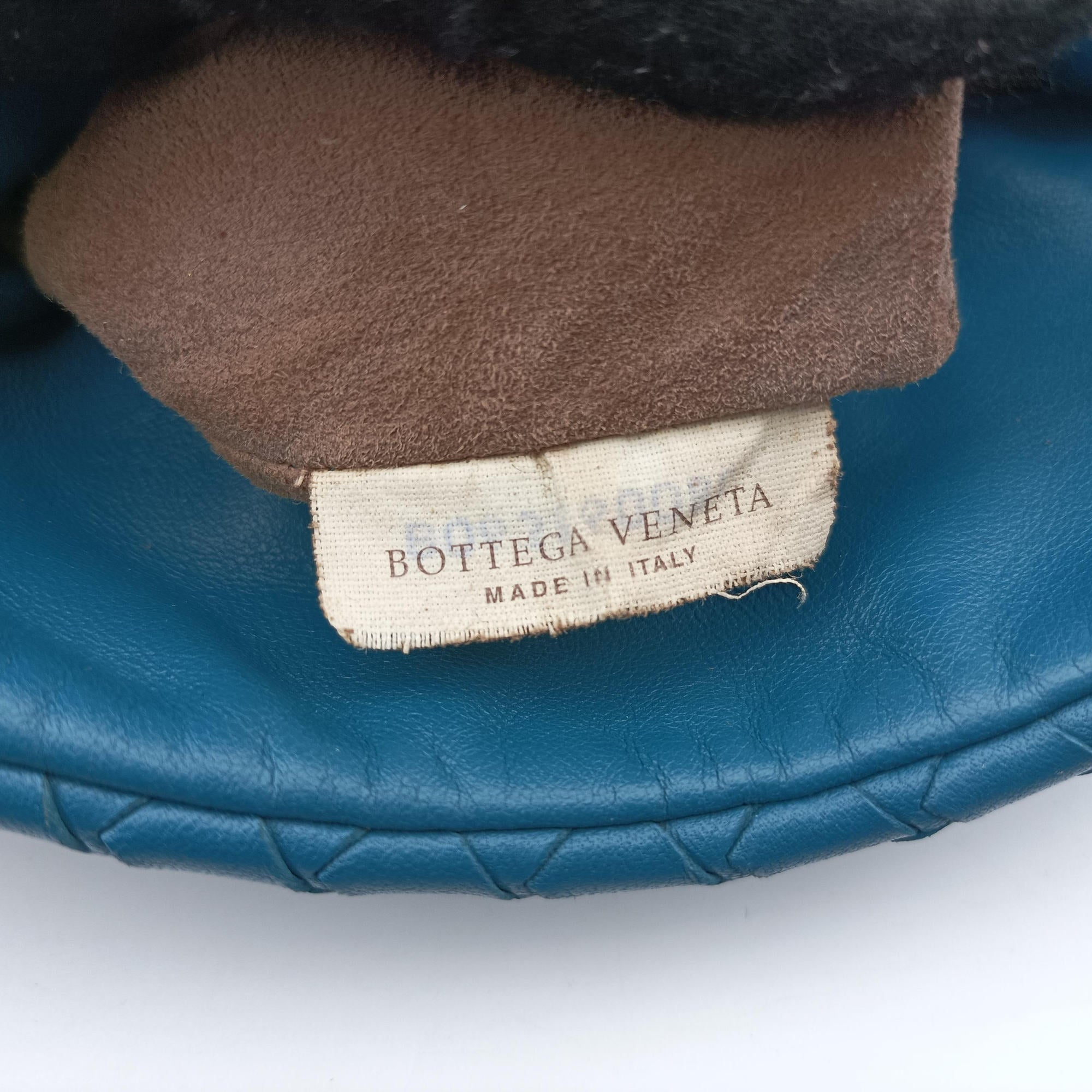 Pre-owned Bottega Veneta Intrecciato Blue lambskin  shoulderbag | stylenewstar