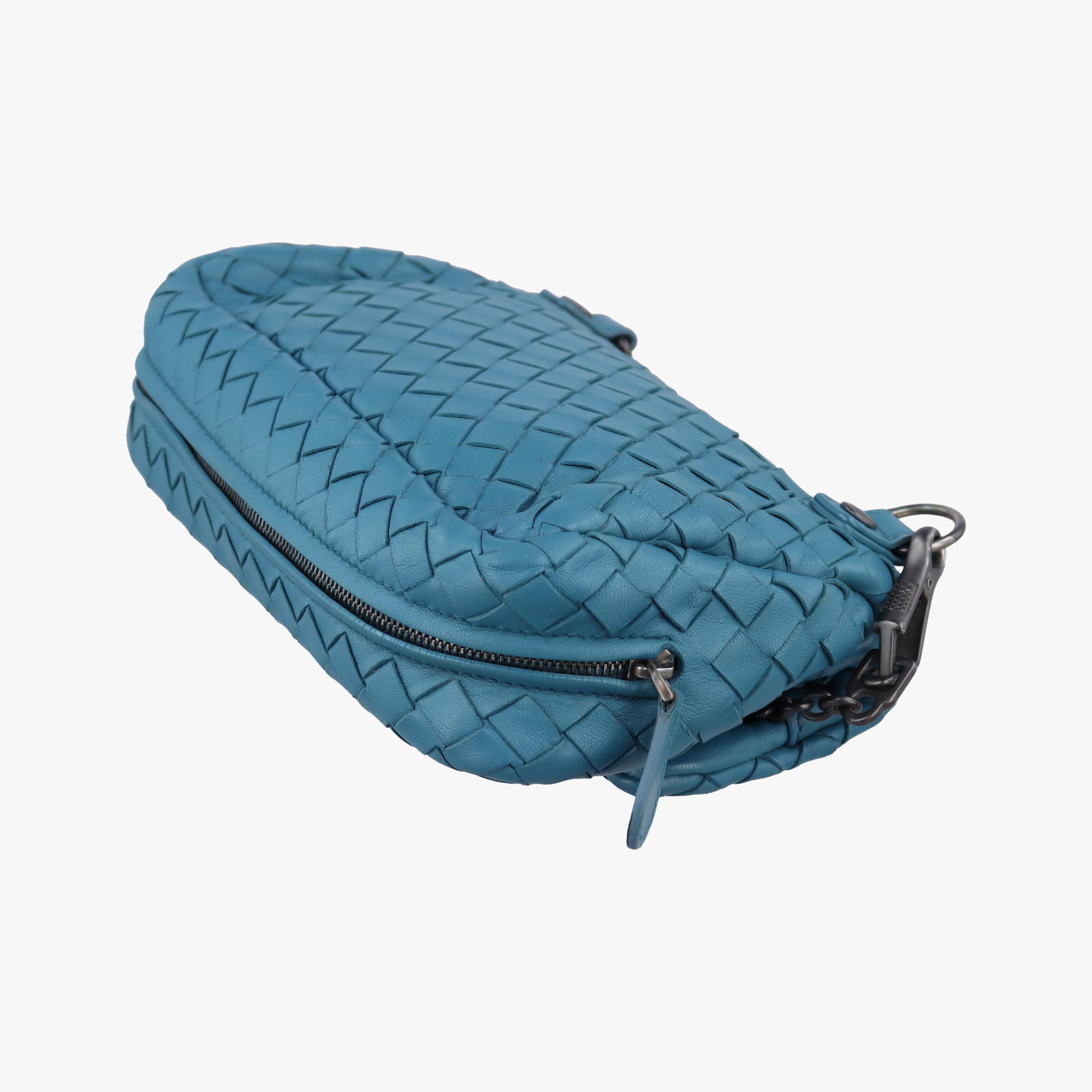 Pre-owned Bottega Veneta Intrecciato Blue lambskin  shoulderbag | stylenewstar
