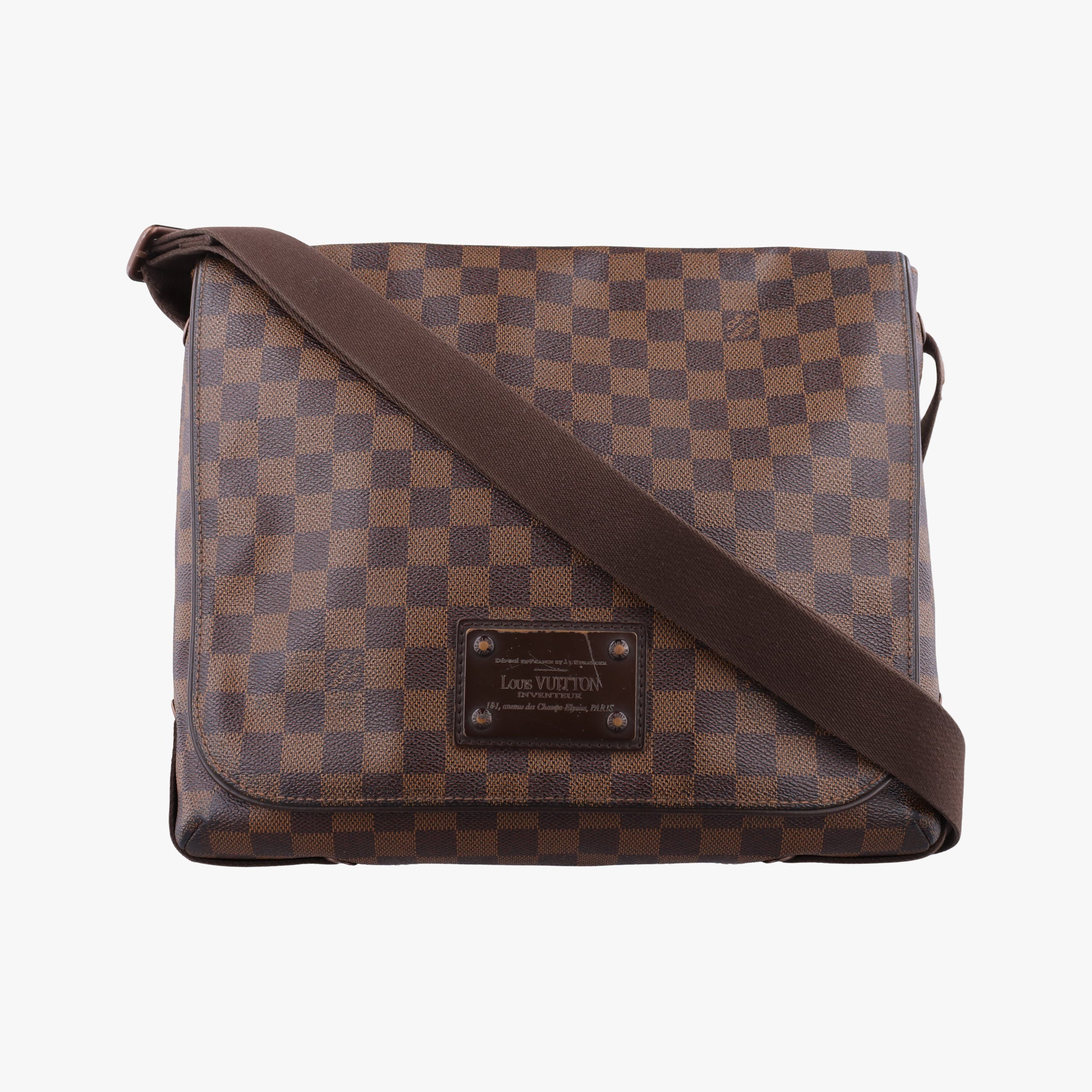 Pre-owned Louis Vuitton BROOKLYN MM EBENE Damier Canvas N51211 shoulderbag | stylenewstar