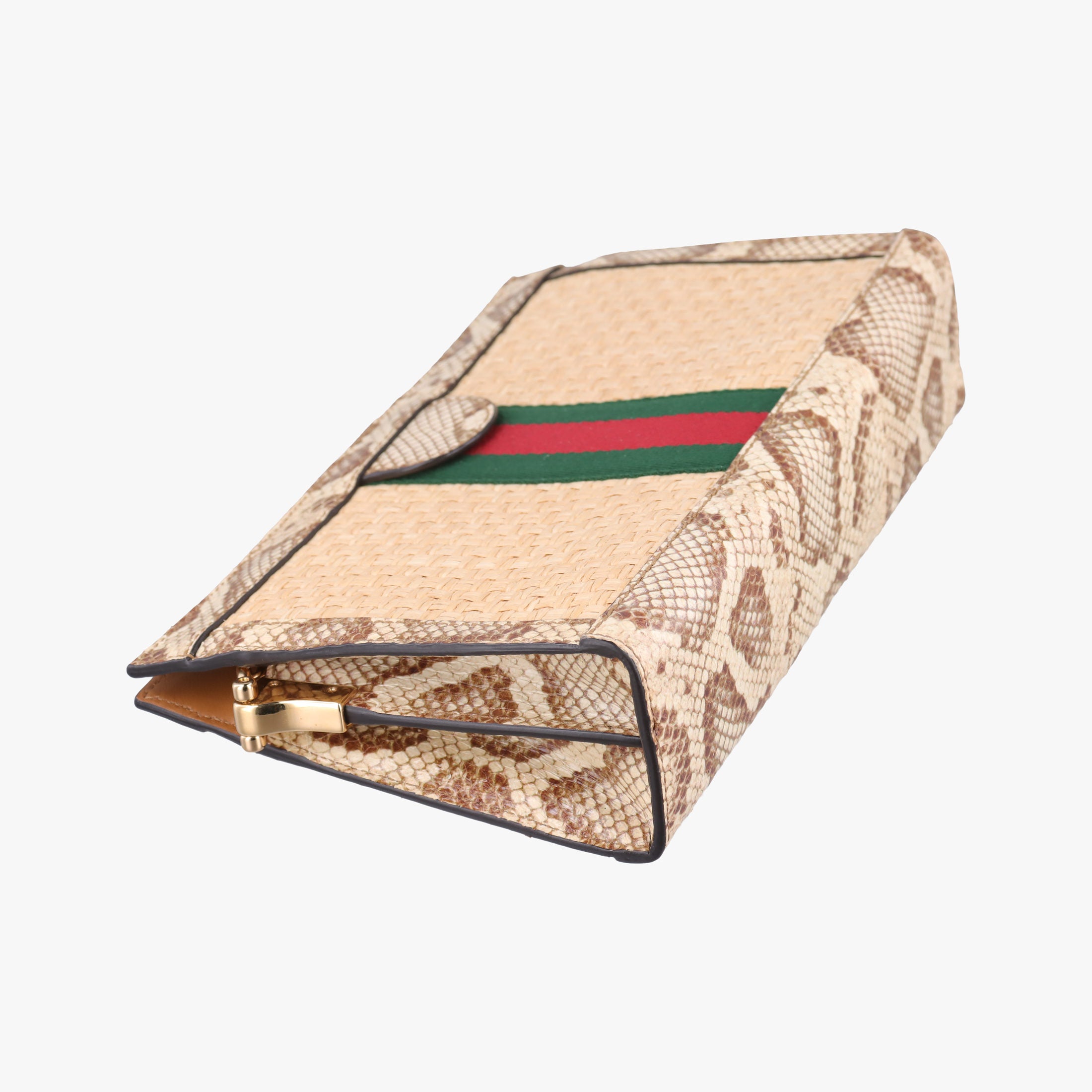 Pre-owned Gucci Ophidia Multicolour straw 503877 shoulderbag | stylenewstar