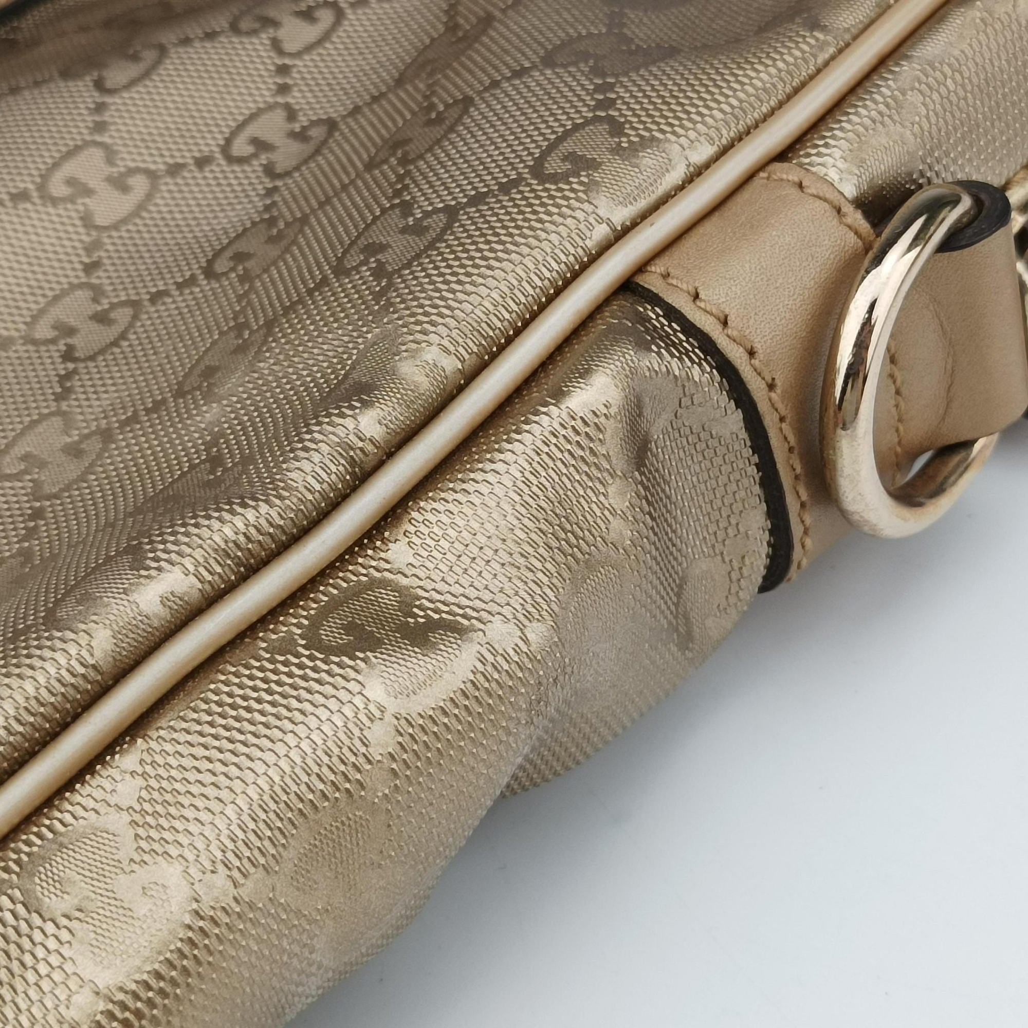 Pre-owned Gucci Diamante Golden PVC coated canvas 208463 handbag | stylenewstar