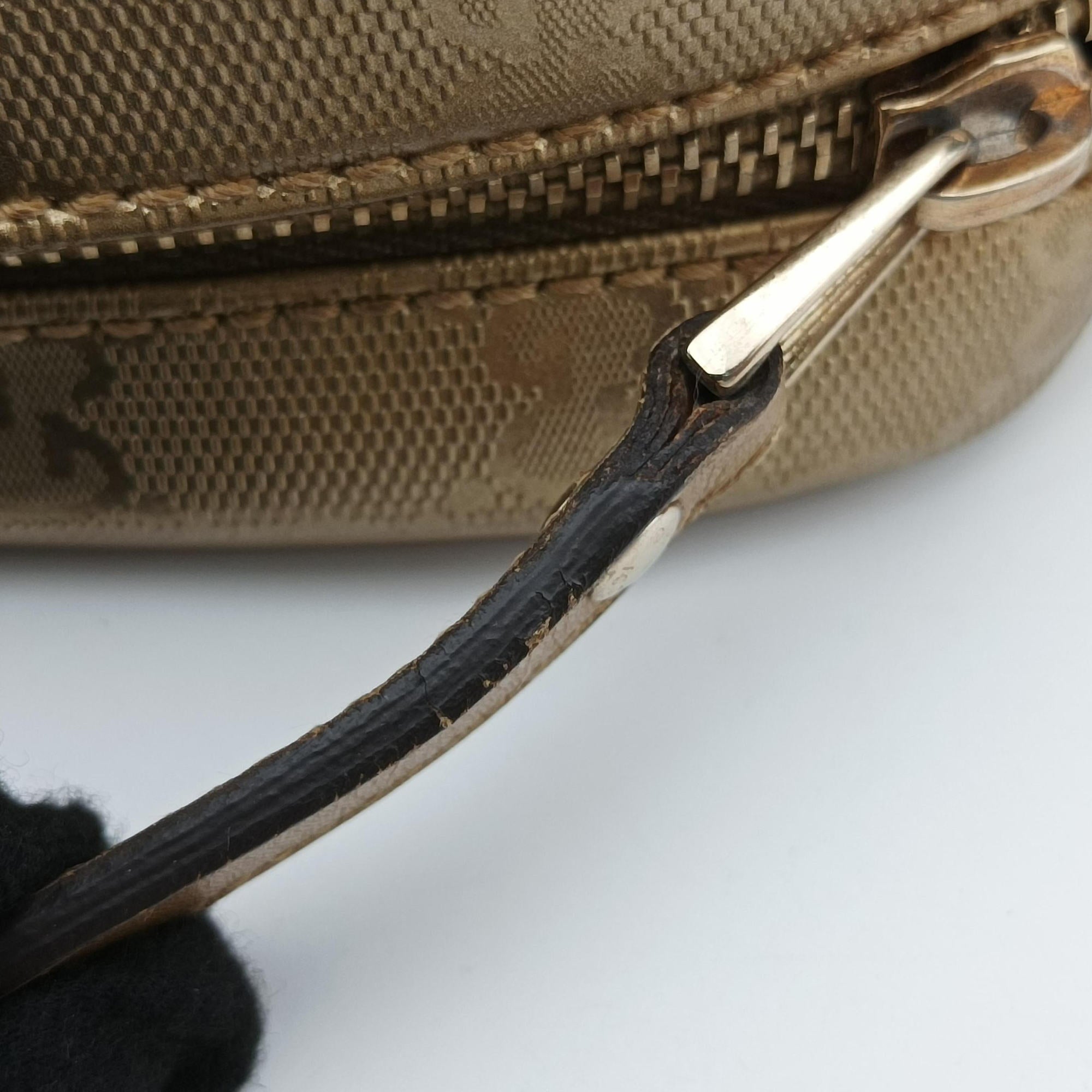 Pre-owned Gucci Diamante Golden PVC coated canvas 208463 handbag | stylenewstar