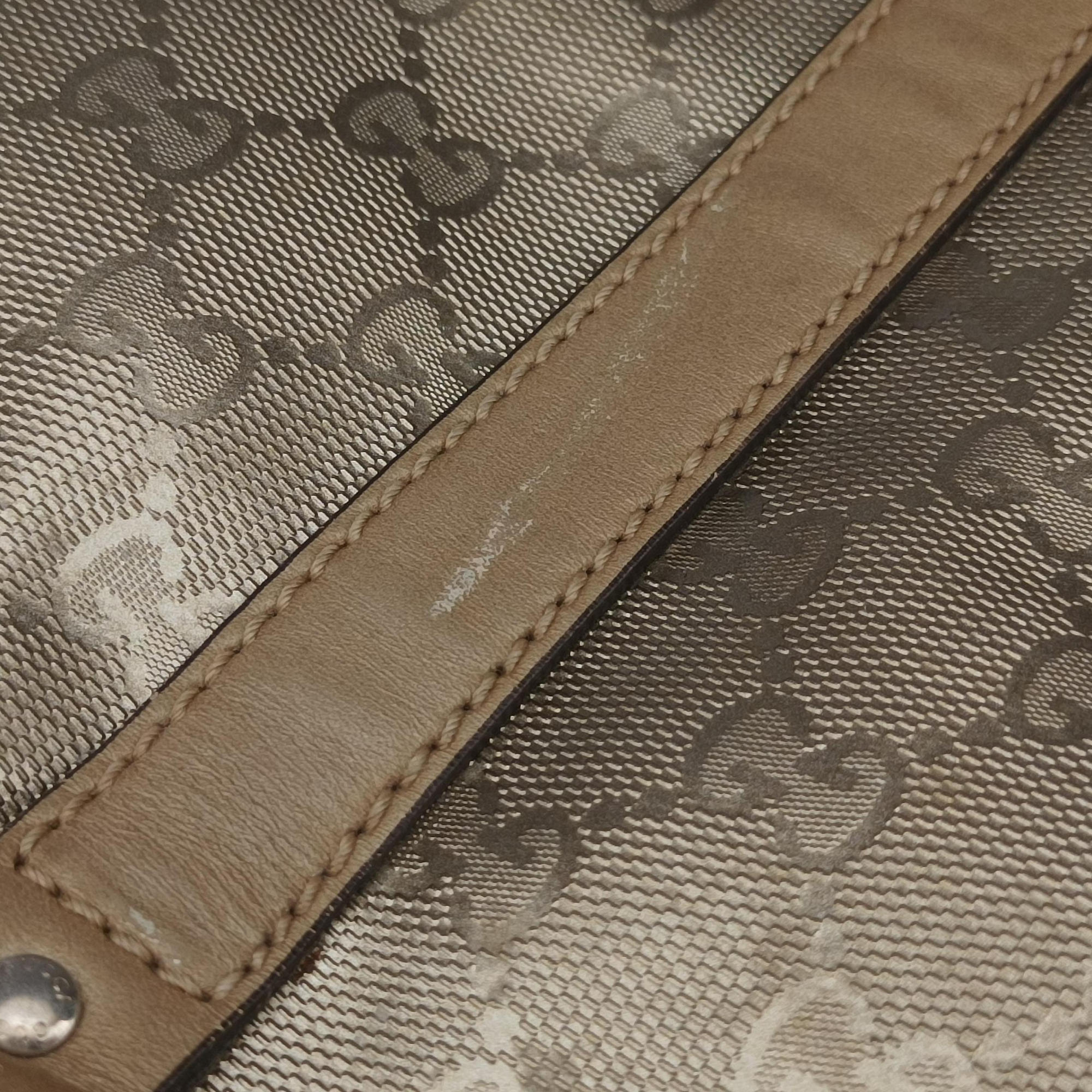 Pre-owned Gucci Diamante Golden PVC coated canvas 208463 handbag | stylenewstar