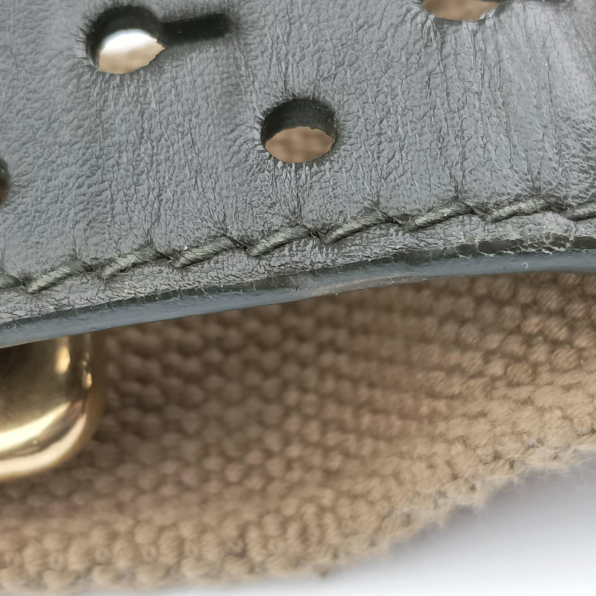 Secondhand Christian Dior Lattice Messenger Green leather  handbag | stylenewstar
