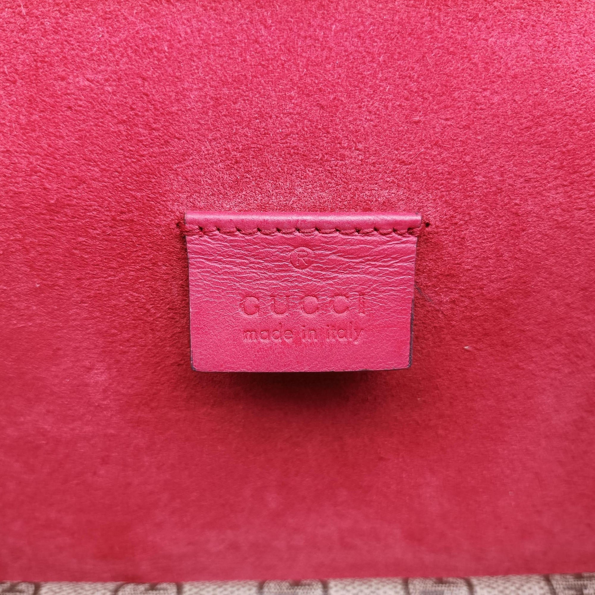 Vintage Gucci Dionysus beige×red PVC coated canvas×suede 421970 shoulderbag | stylenewstar