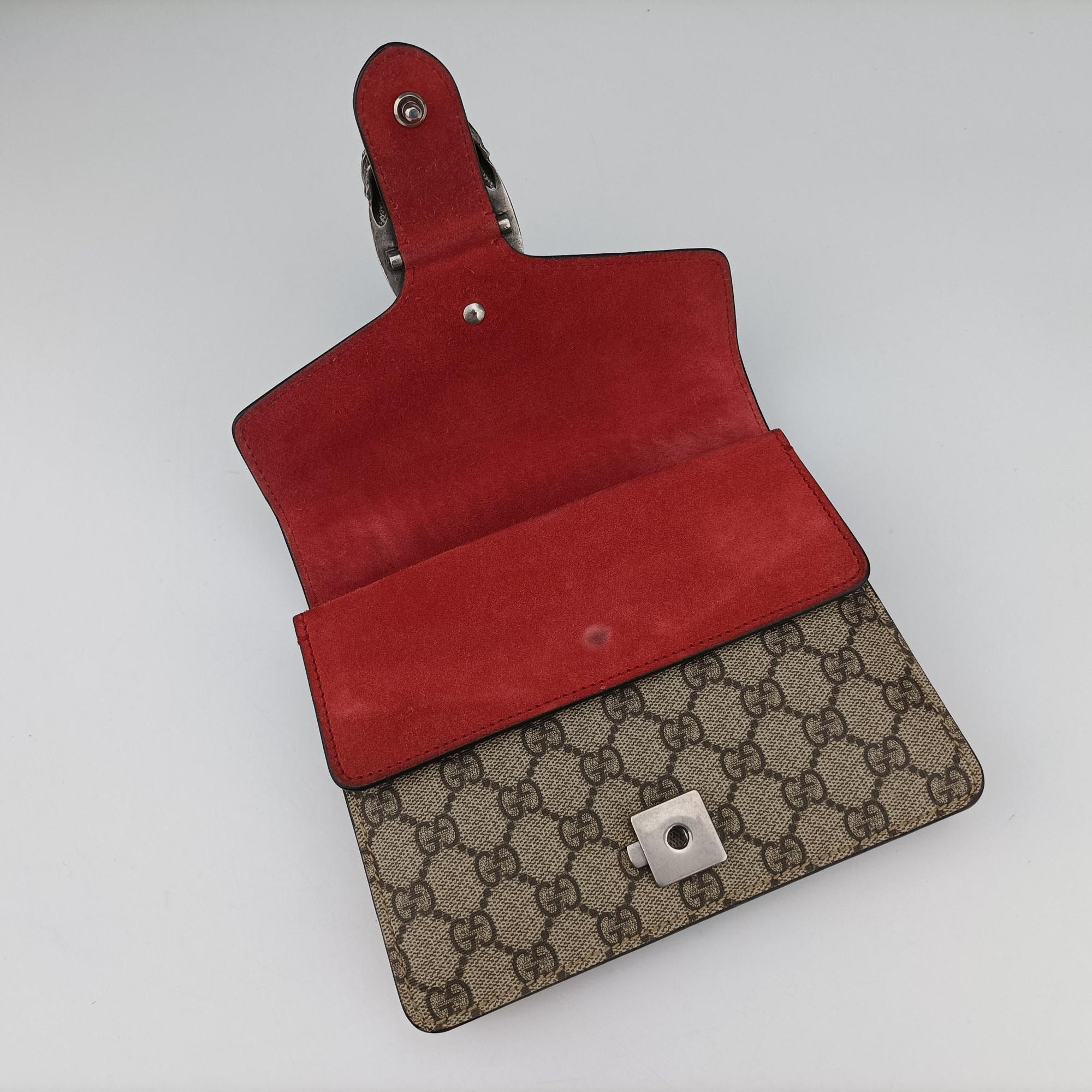 Vintage Gucci Dionysus beige×red PVC coated canvas×suede 421970 shoulderbag | stylenewstar