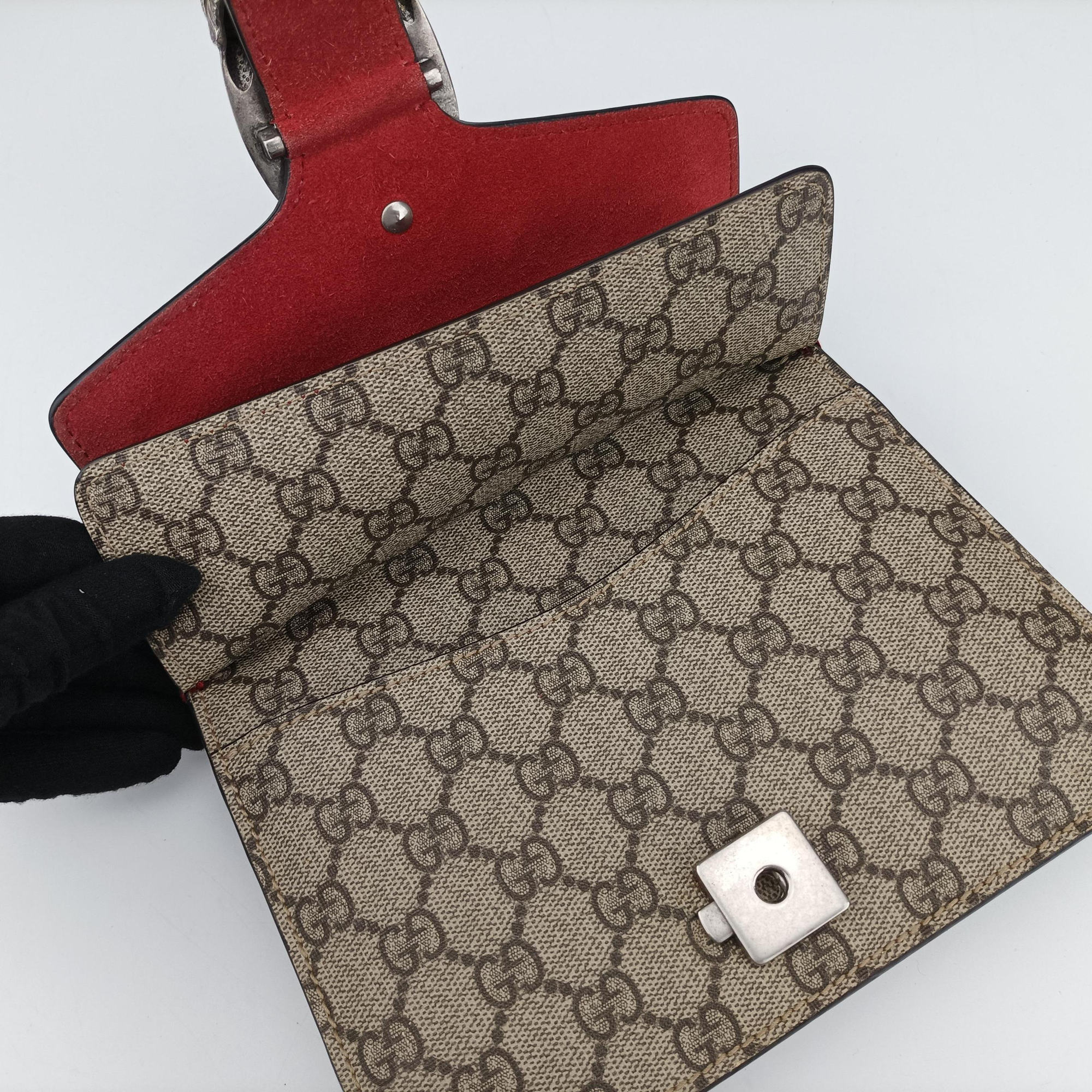Vintage Gucci Dionysus beige×red PVC coated canvas×suede 421970 shoulderbag | stylenewstar