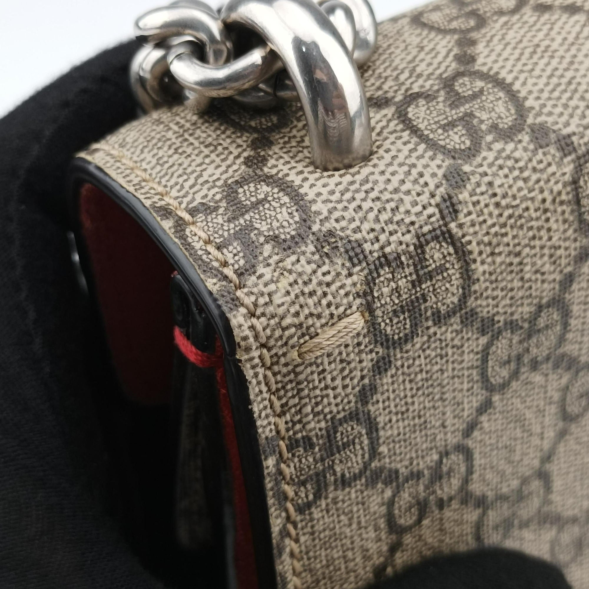 Vintage Gucci Dionysus beige×red PVC coated canvas×suede 421970 shoulderbag | stylenewstar