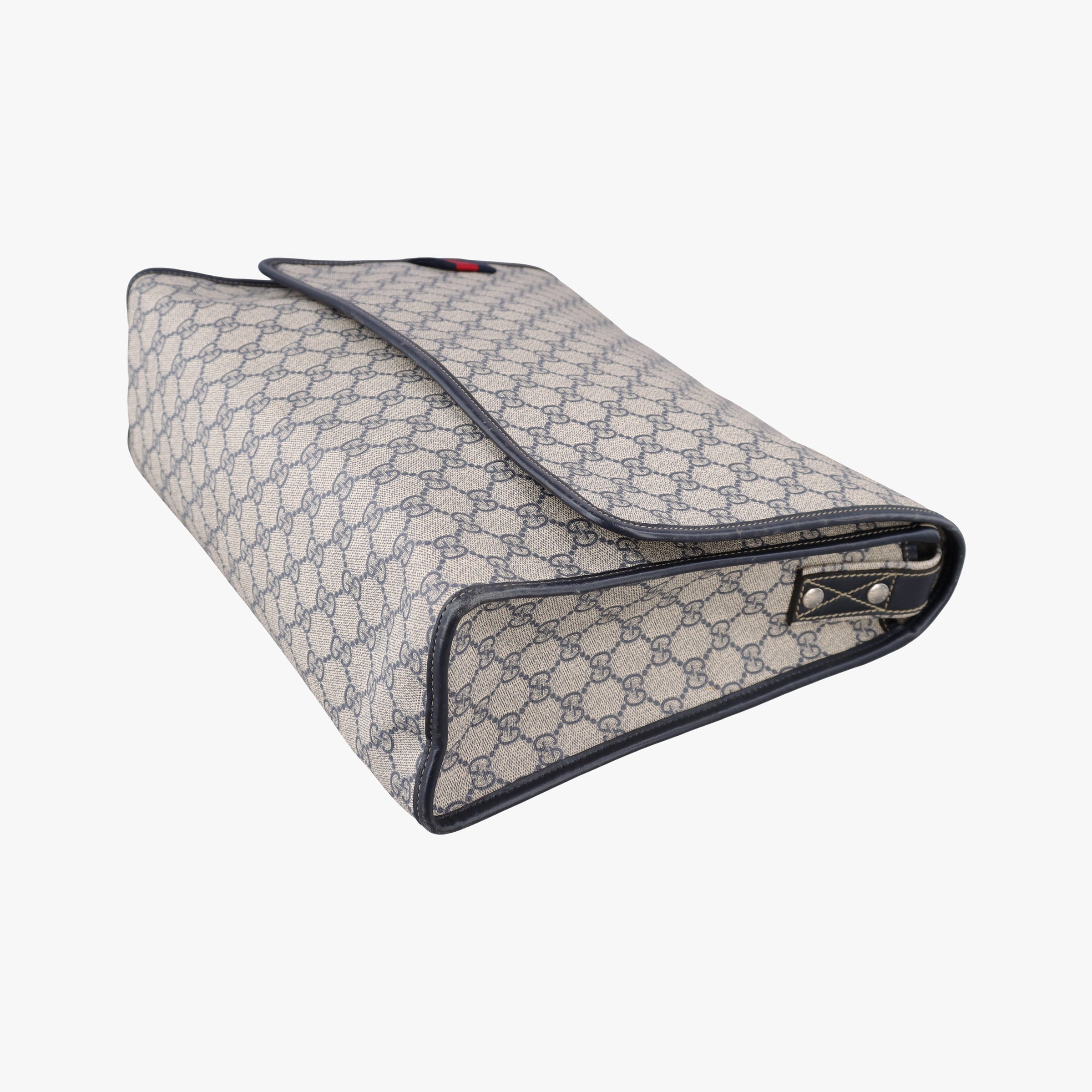 Pre-owned Gucci GG Supreme Messenger Bag Beige×black PVC coated canvas×Leather 246411 shoulderbag | stylenewstar