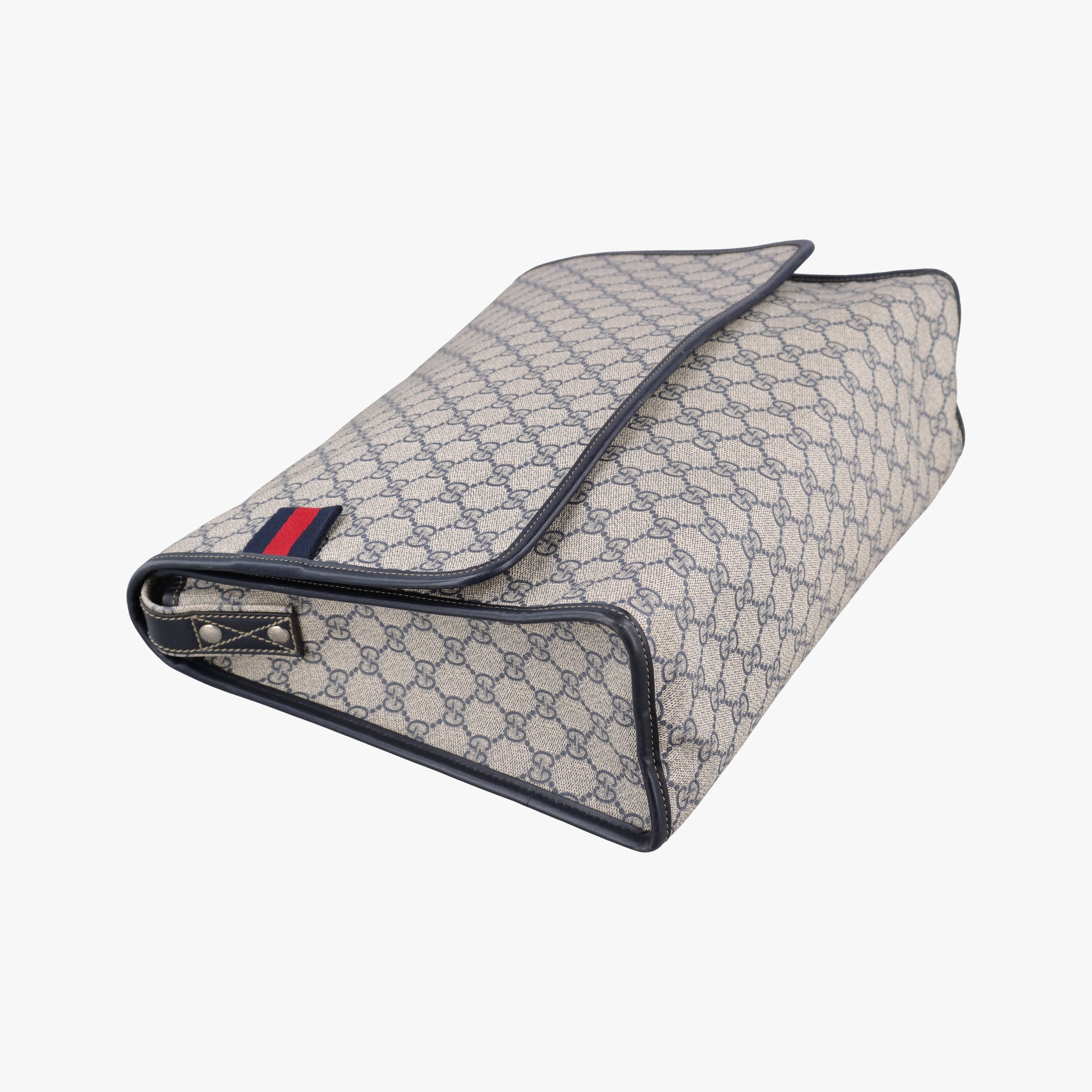 Pre-owned Gucci GG Supreme Messenger Bag Beige×black PVC coated canvas×Leather 246411 shoulderbag | stylenewstar